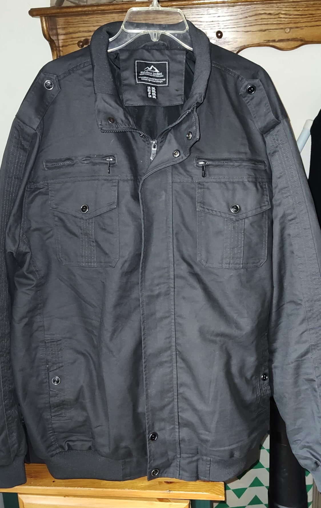 EKLENTSON Men's Military Flight Jackets Cotton Multi Pocket Workwear customer photo 2