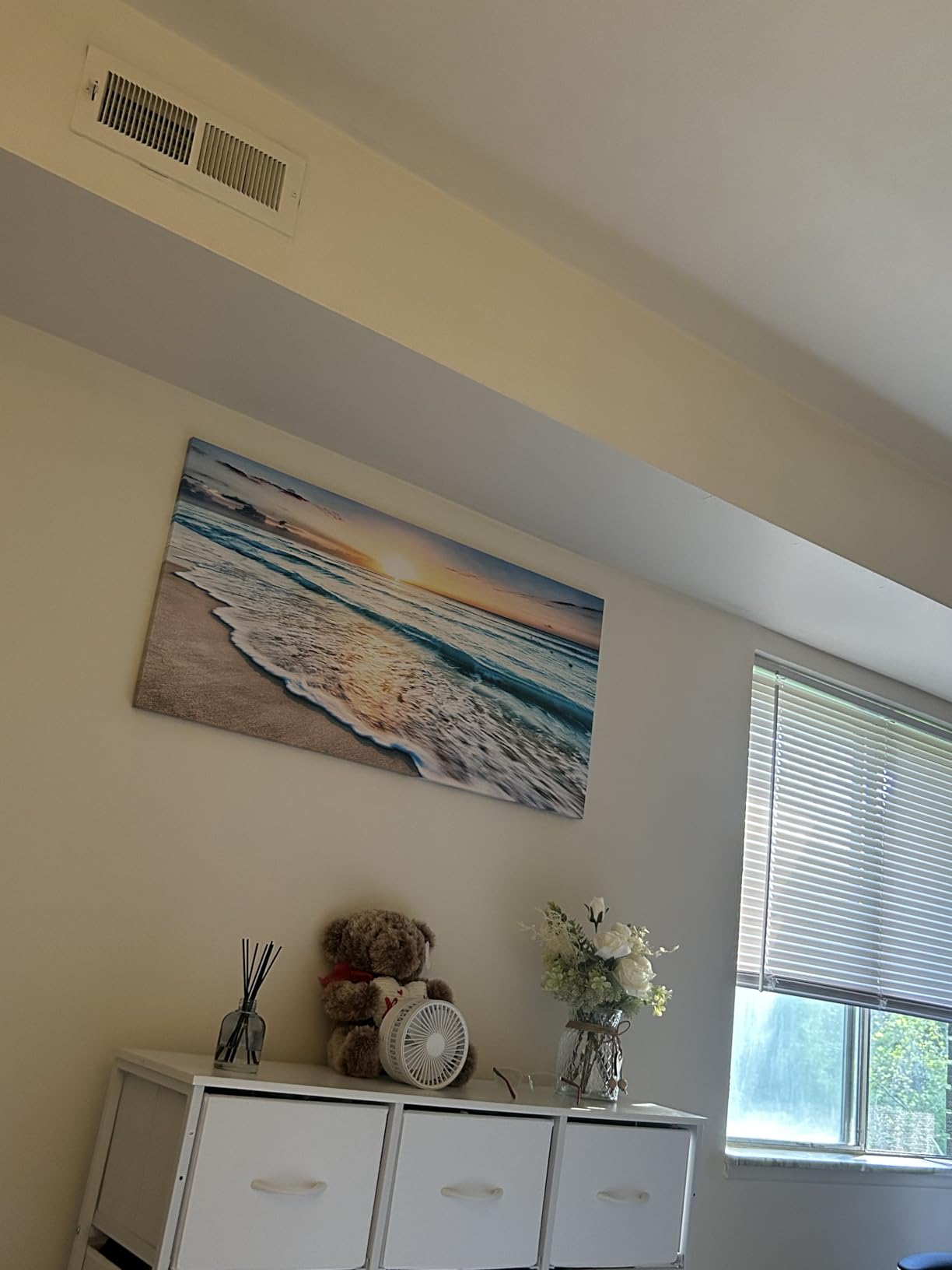 Baisuart S02250 Canvas Prints Wall Art Beach Sunset Ocean Waves Nature Pictures Stretched Canvas Wooden Framed for living Room Bedroom and Office customer photo 2