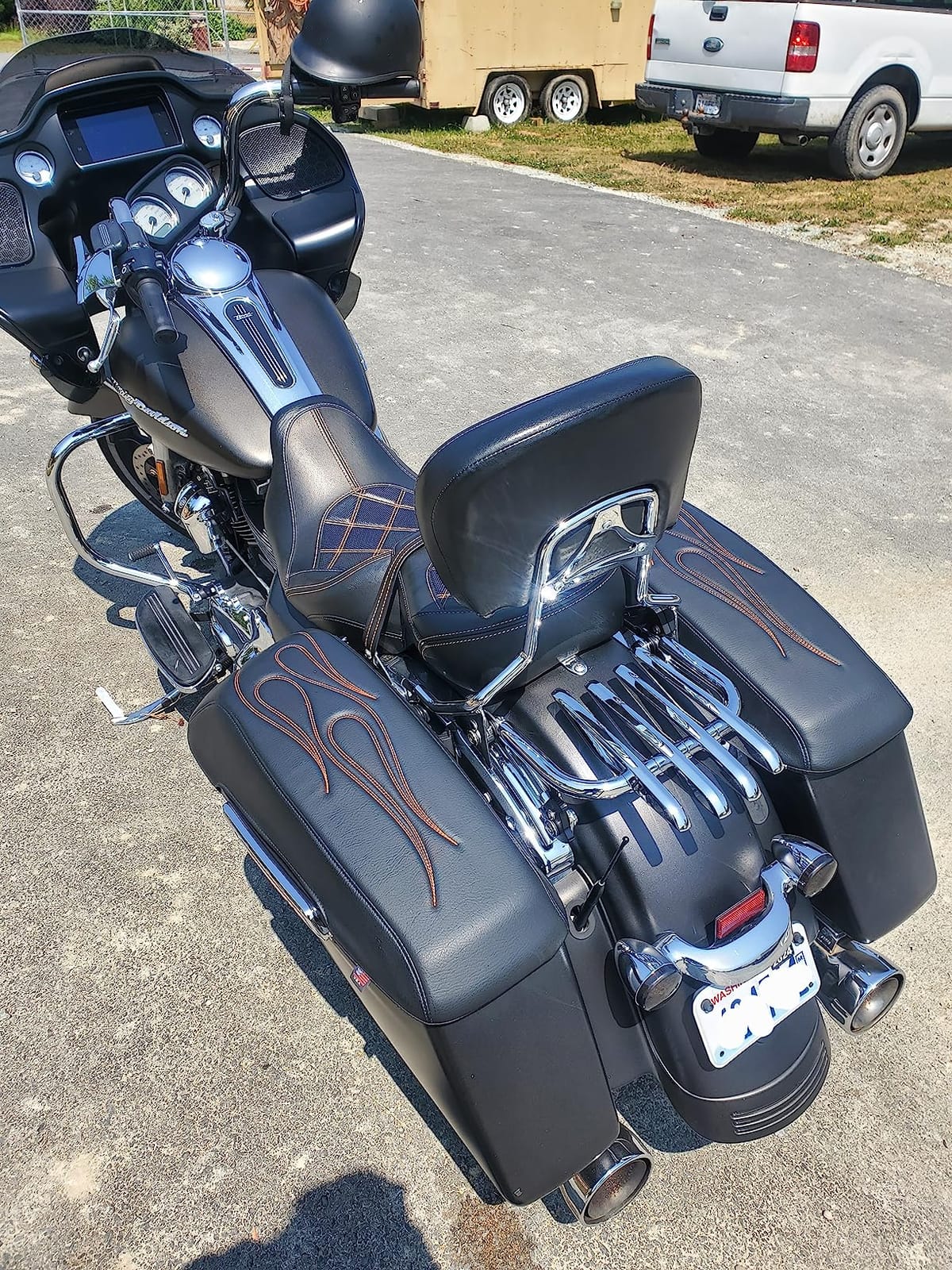Dasen Stealth Luggage Rack Detachable Compatible with Harley Touring Road King Electra Glide Road Glide Street Glide 2009-2025 Chrome customer photo 1