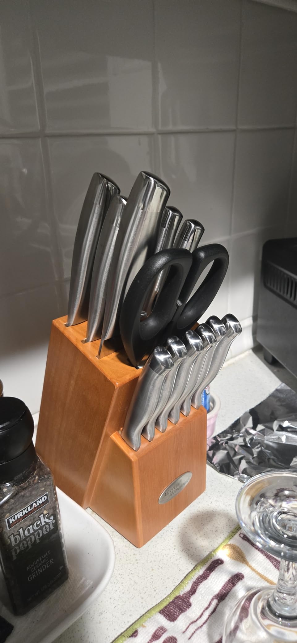 Marco Almond Knife Block Set Kitchen Knives Built-in Sharpener customer photo 1