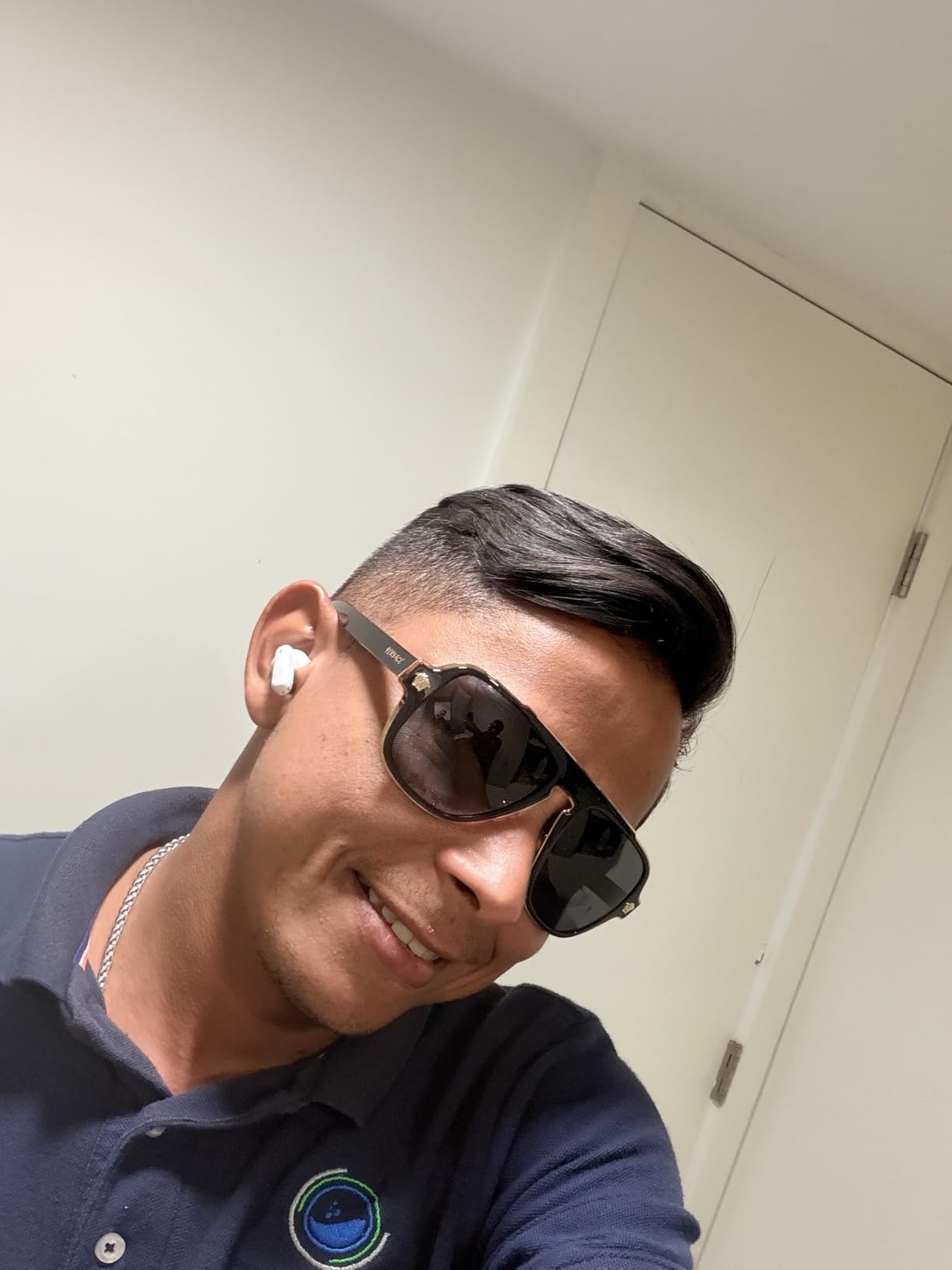 Versace Man Sunglasses Black Frame, Dark Grey Lenses, 56MM customer photo 1