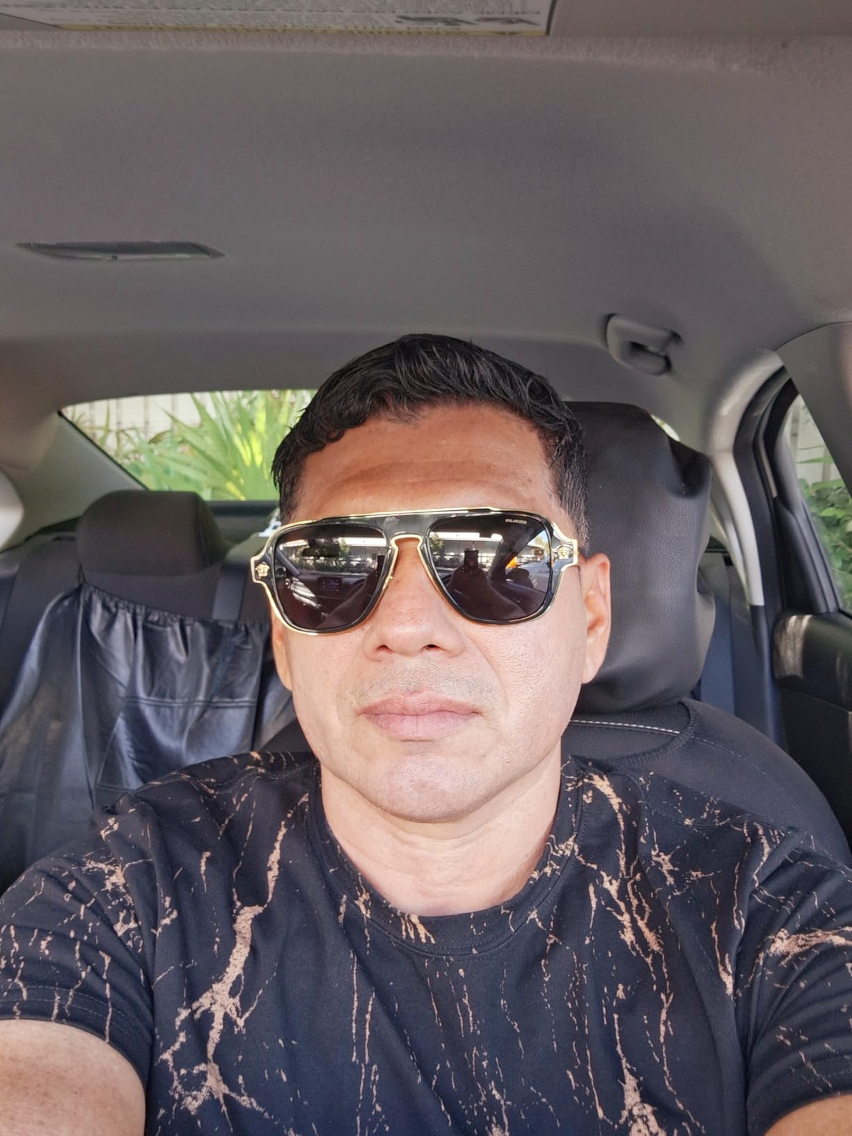 Versace Man Sunglasses Black Frame, Dark Grey Lenses, 56MM customer photo 2