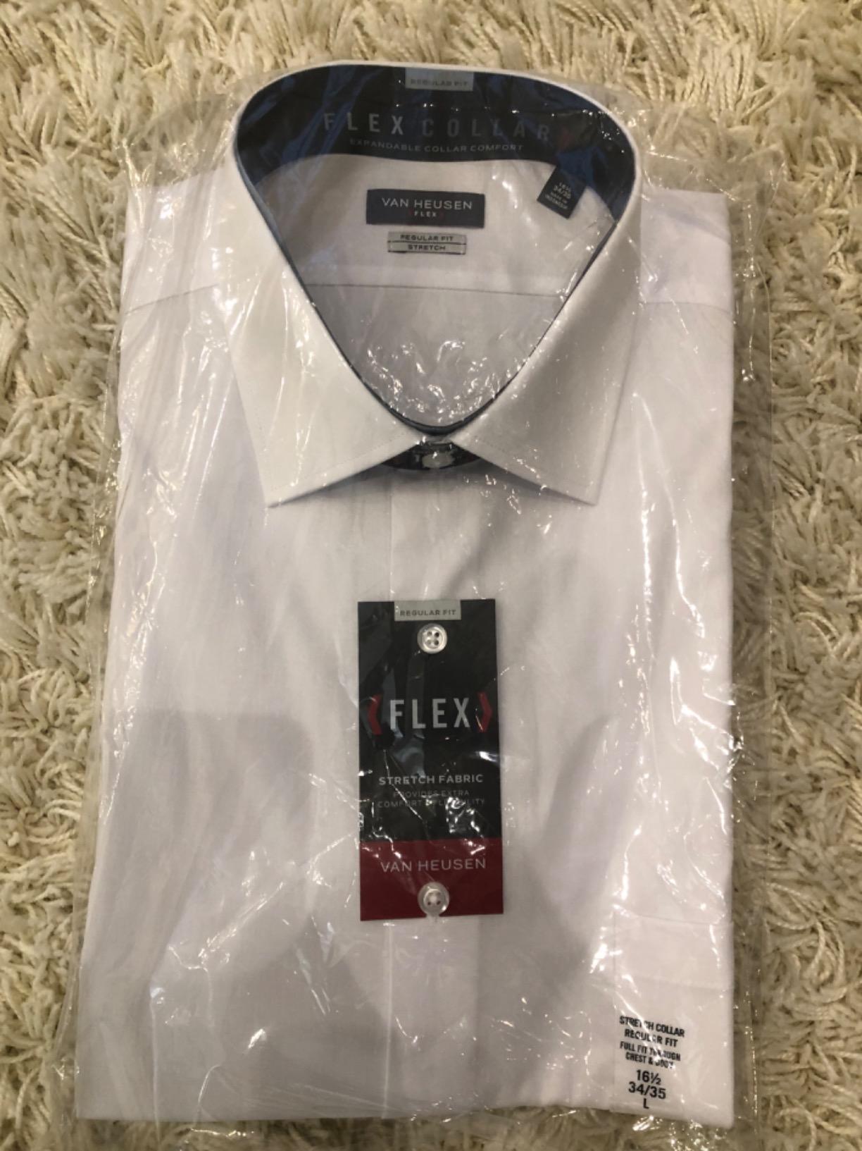 Van Heusen Men's Dress Shirt Regular Fit Flex Collar Stretch Solid customer photo 2