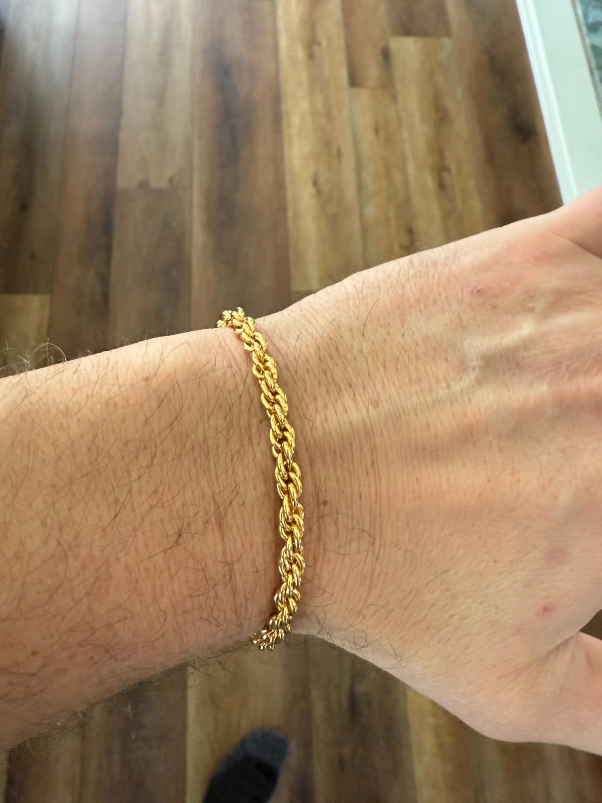 Miabella Italian 18K Gold Plated 925 Sterling Silver 5mm Cuban Bracelet | for Men and Women, Solid Link, Diamond-Cut, Curb Chain, Fine Jewelry, Made in Italy customer photo 1