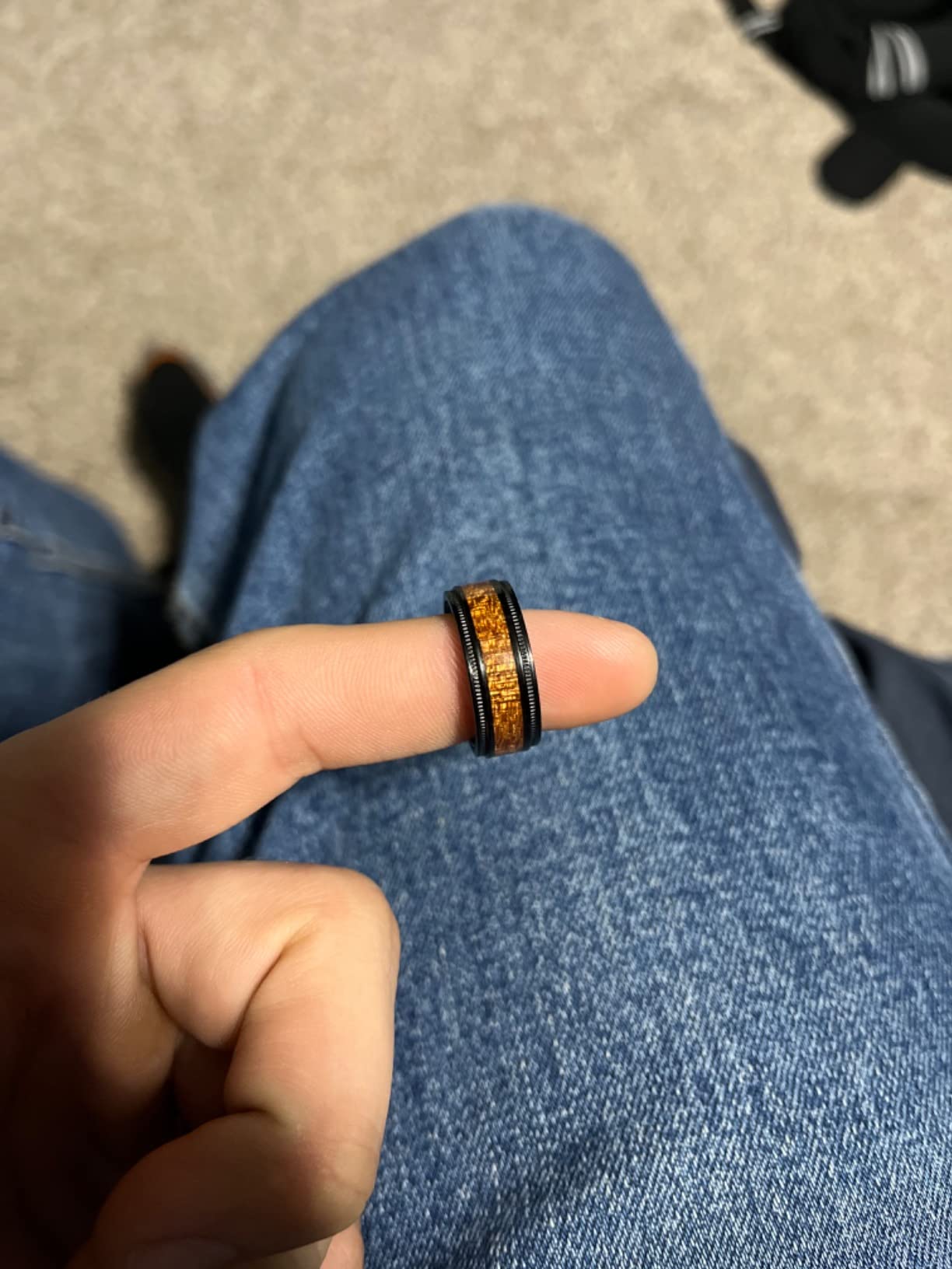 King Will Titanium Wedding Band for Men Size 6-14 customer photo 2