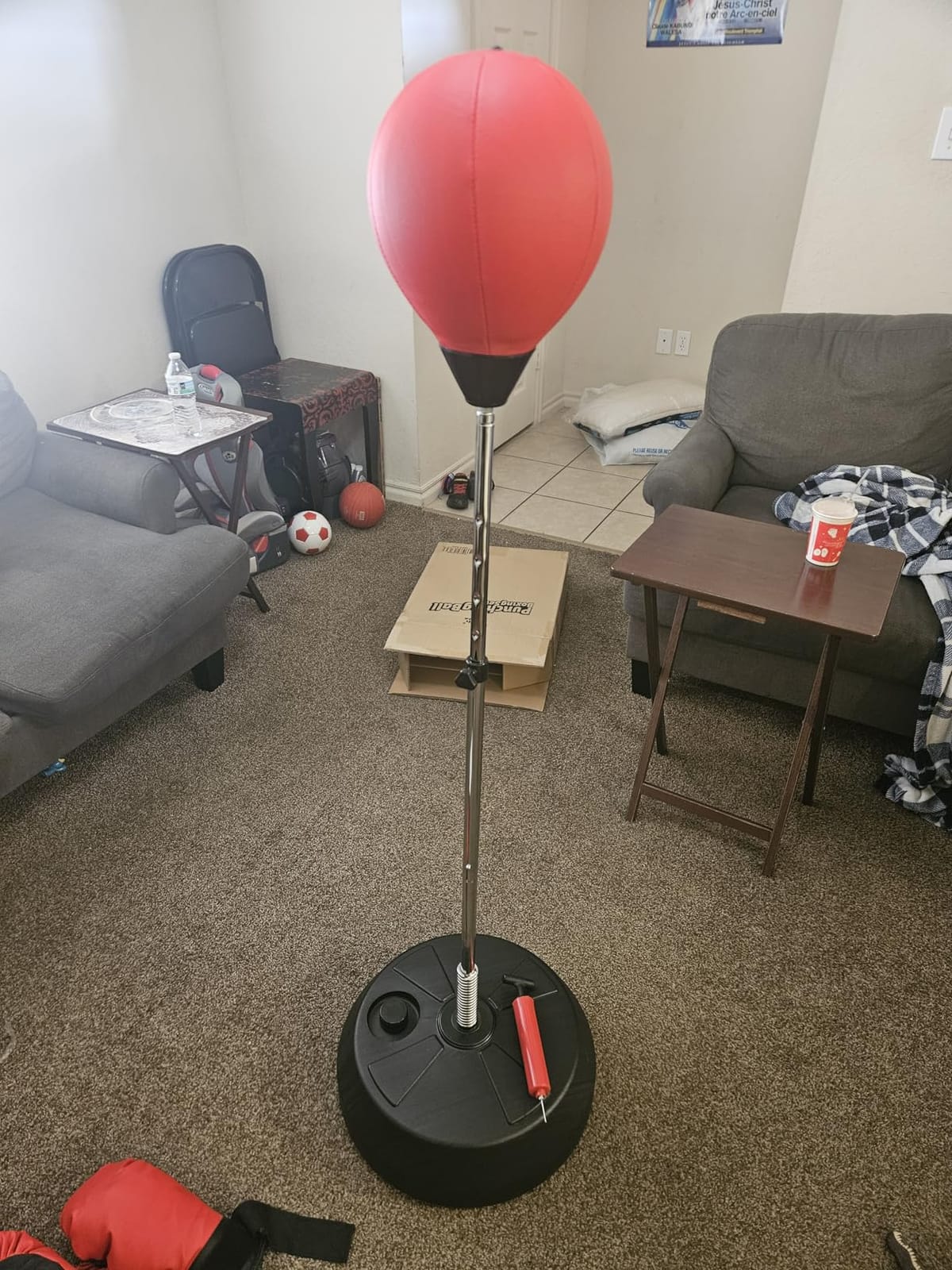 Tech Tools Punching Bag with Stand Adjustable Boxing Speed Bag Teens Adults customer photo 2