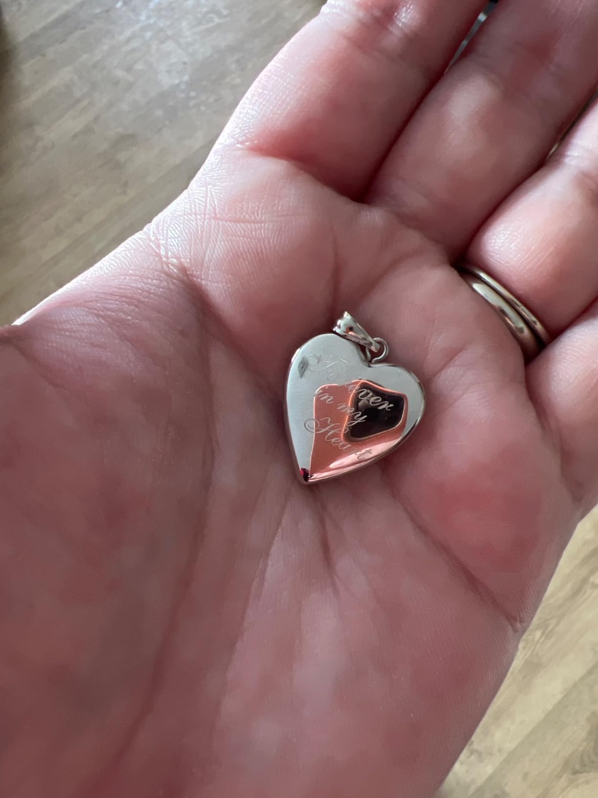 PicturesOnGold.com Forever In My Heart Locket Necklace for Women customer photo 2