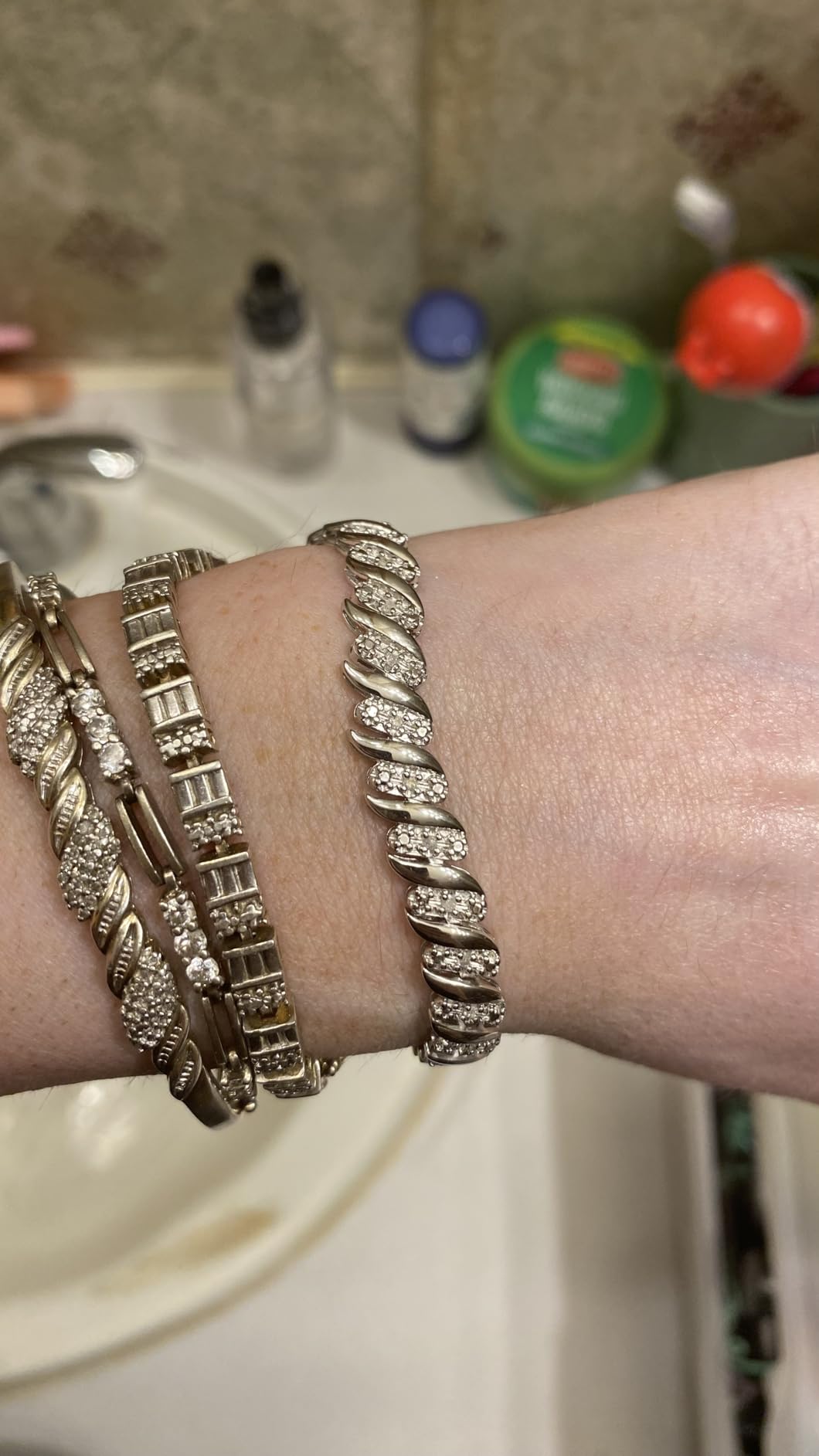 NATALIA DRAKE 1/4 Cttw Wave Link Diamond Tennis Bracelet for Women in 925 Sterling Silver Color I-J/Clarity I2-I3 customer photo 2