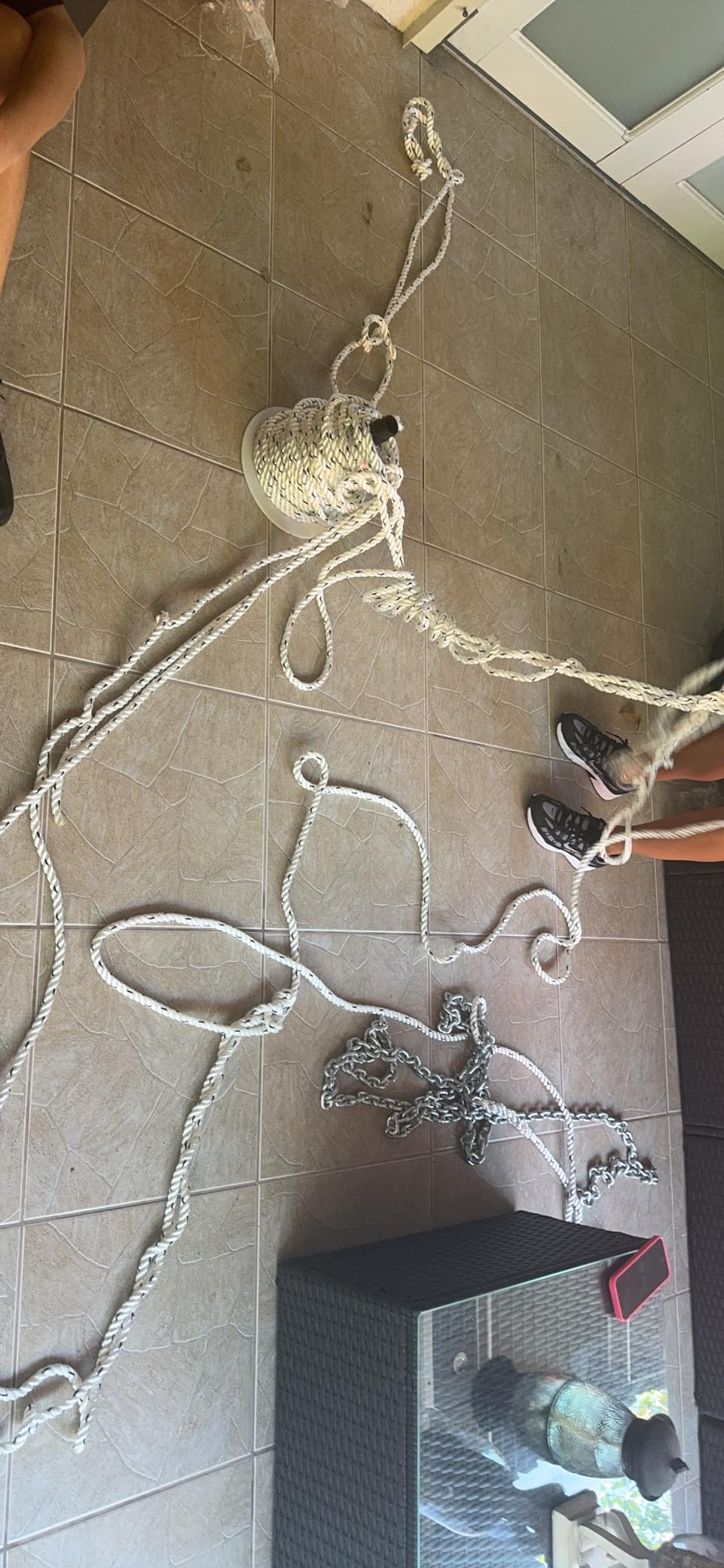 Five Oceans Windlass Anchor Rode, Hand-Spliced Anchor Rope and Chain Combination Kit, Nylon 3-Strand Rope, HT G4 Hot-Dipped Galvanized Steel Chain for Boat Anchor Systems - Multiple Sizes customer photo 1
