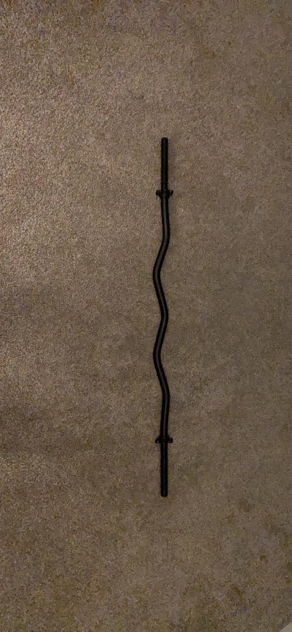 CAP Barbell 47-Inch Standard Threaded Solid Easy Curl Bar, Black customer photo 1