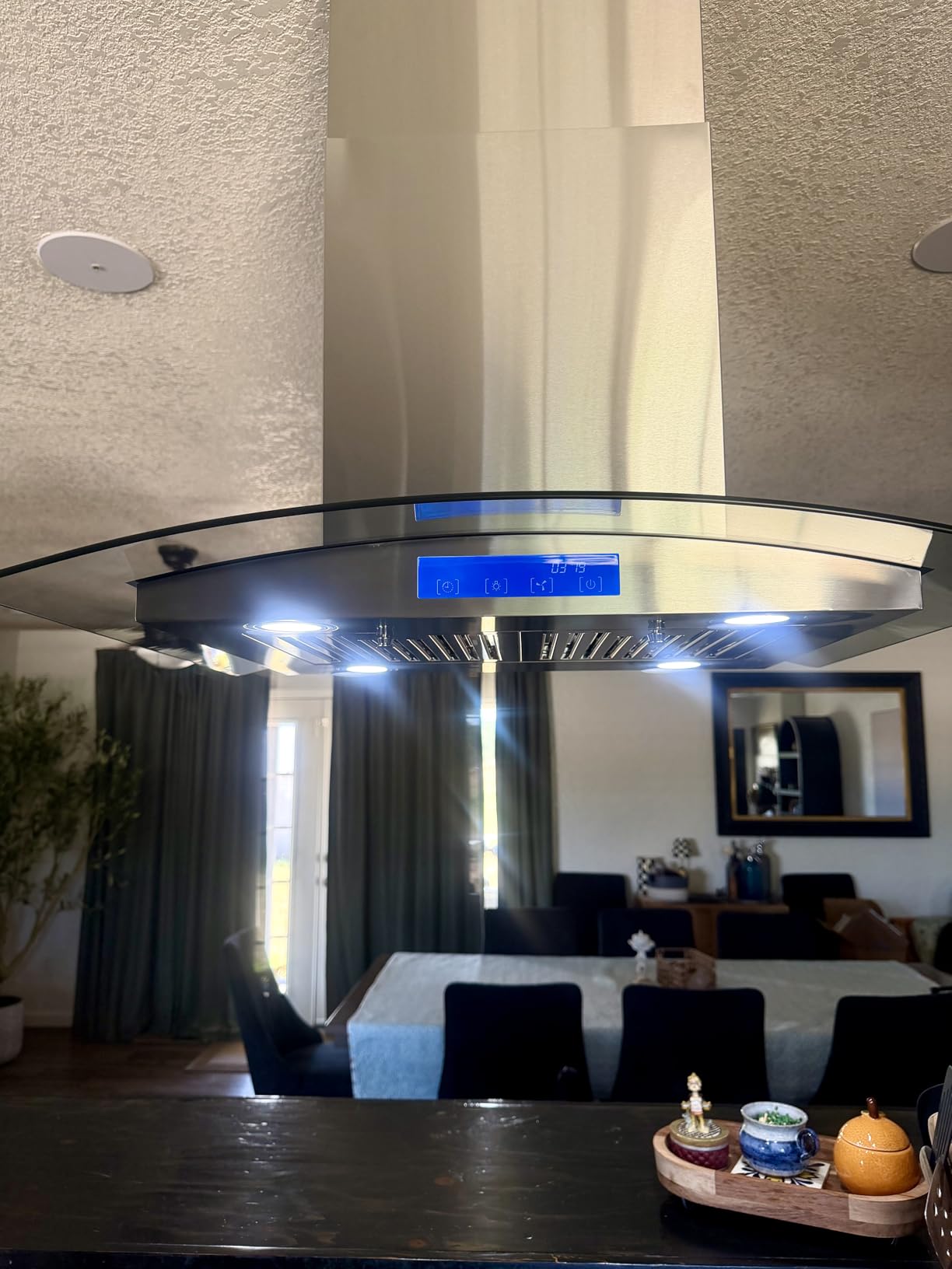 30 in. Lumin Coll 380 CFM Ducted Island Range Hood, LED, Stainless Steel customer photo 2