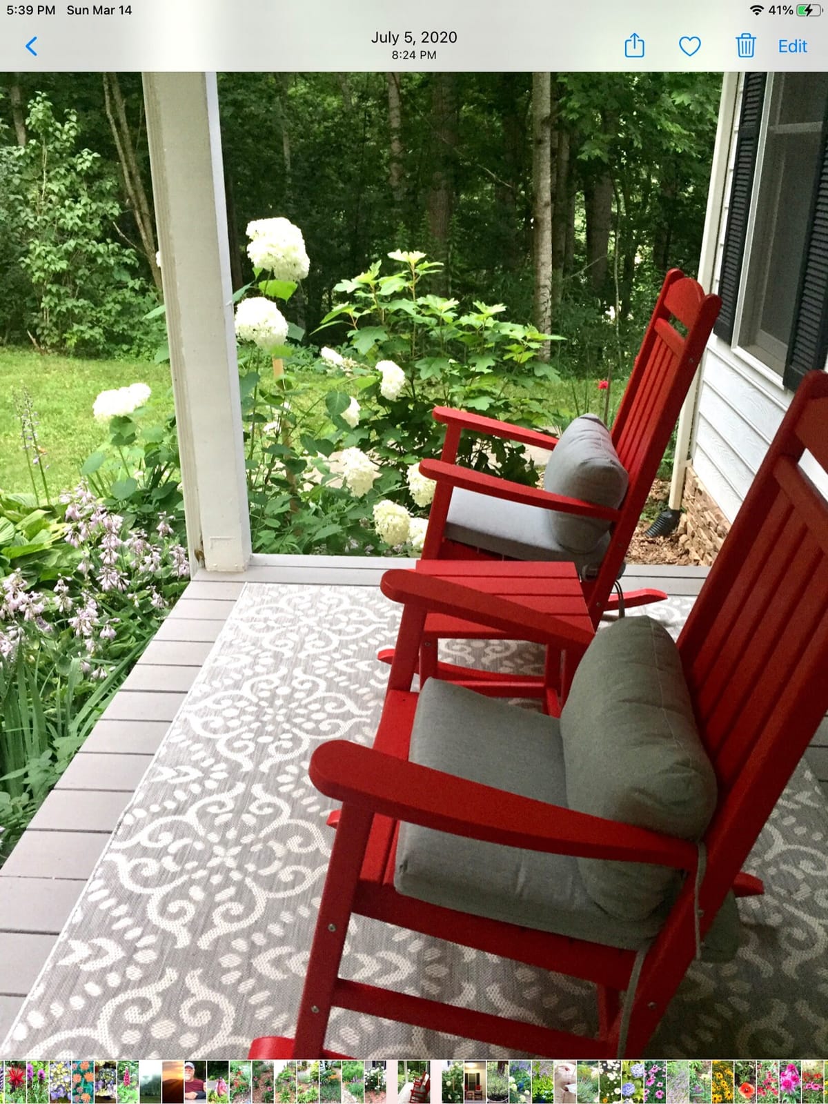 POLYWOOD AD5030NV Classic Folding Adirondack Chair, Navy customer photo 2
