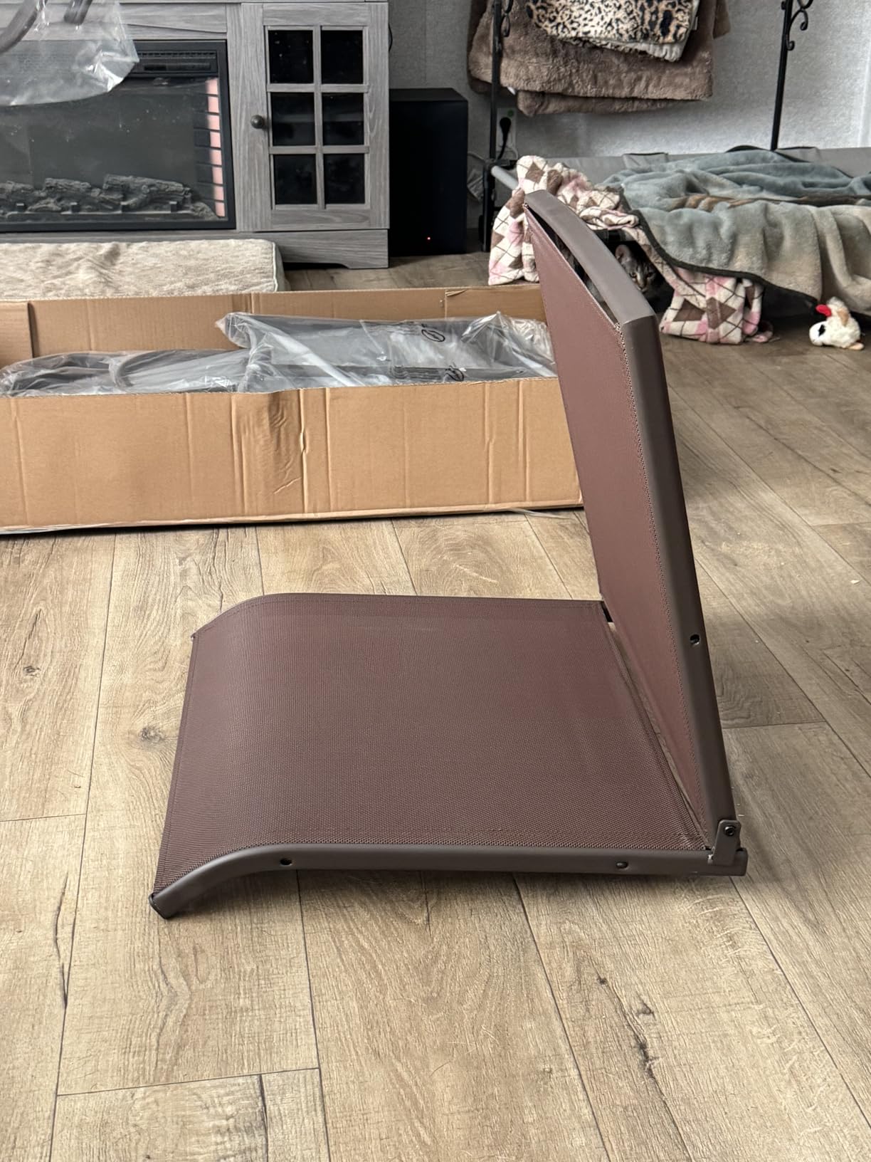 Outsunny Outdoor Glider Chair with Table 2-Seat Patio Loveseat Gray customer photo 2