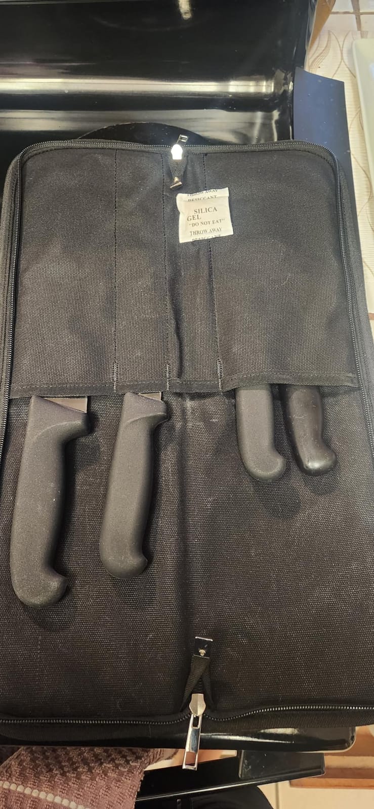 4 Slots Chefs Knife Roll Bag Cutlery Storage Case Men Army Green customer photo 2