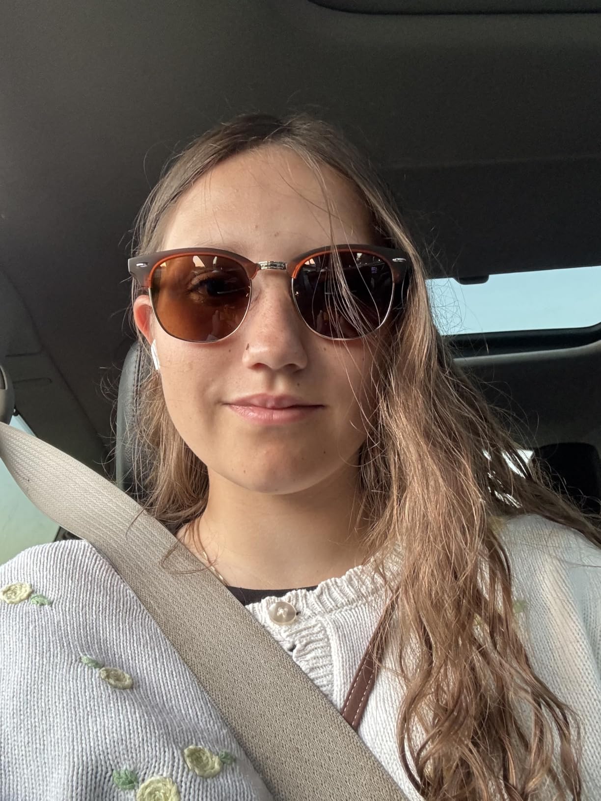 KALIYADI Polarized Sunglasses for Men and Women Semi-Rimless Frame Driving Sun glasses UV Blocking customer photo 2