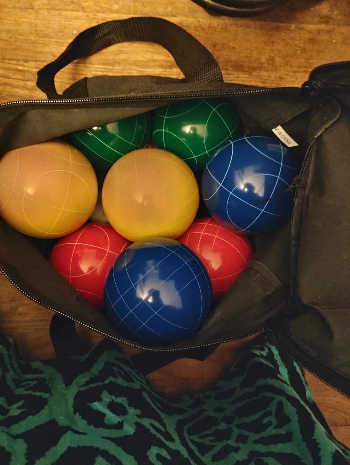 ropoda 90mm Bocce Ball Set with 8 Polyresin Balls Resin Bocce Ball Game Set customer photo 2