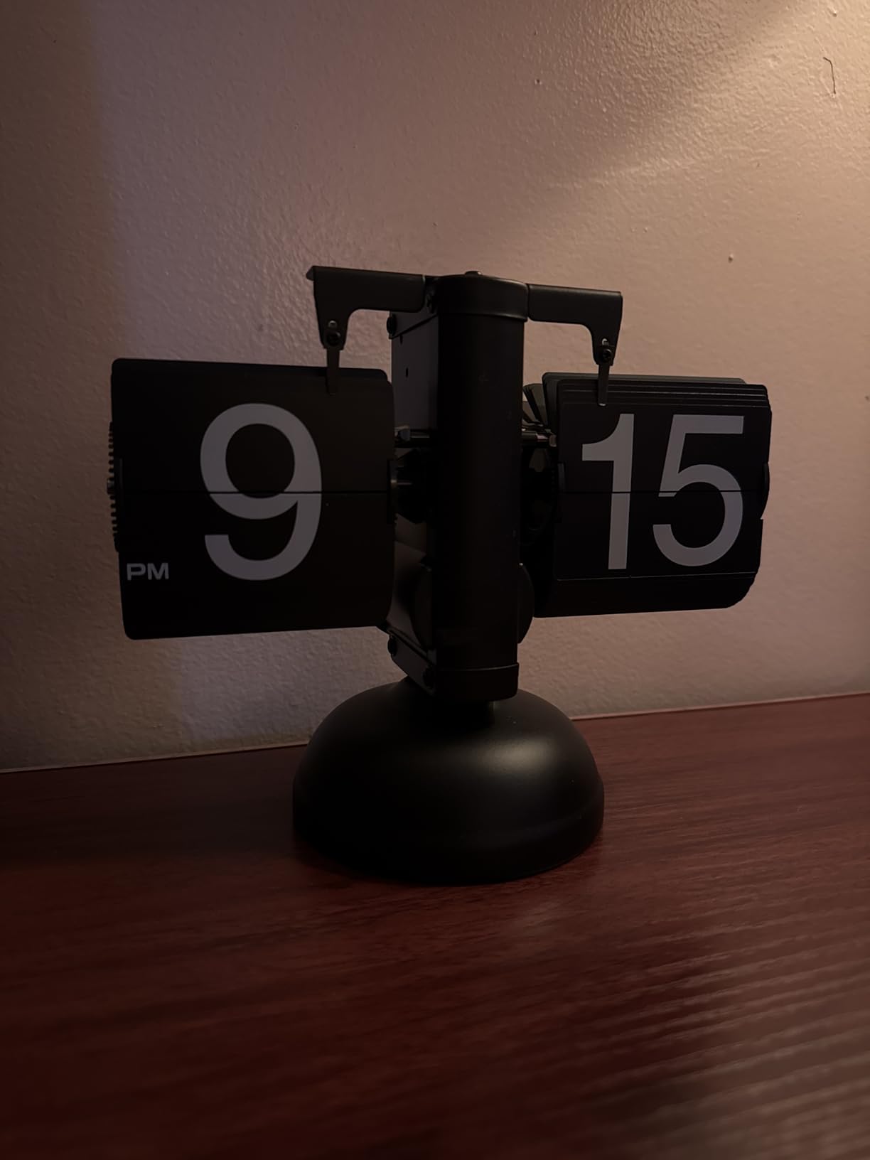 mooas Flip Desk Clock (Black), Retro Vintage Design Auto Flip Table Clock customer photo 2