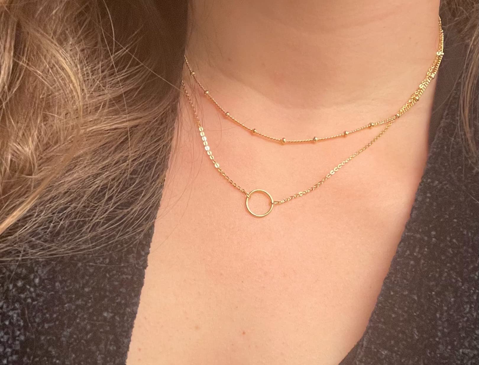 MEVECCO Dainty Pendant Layered Necklaces for Women customer photo 1