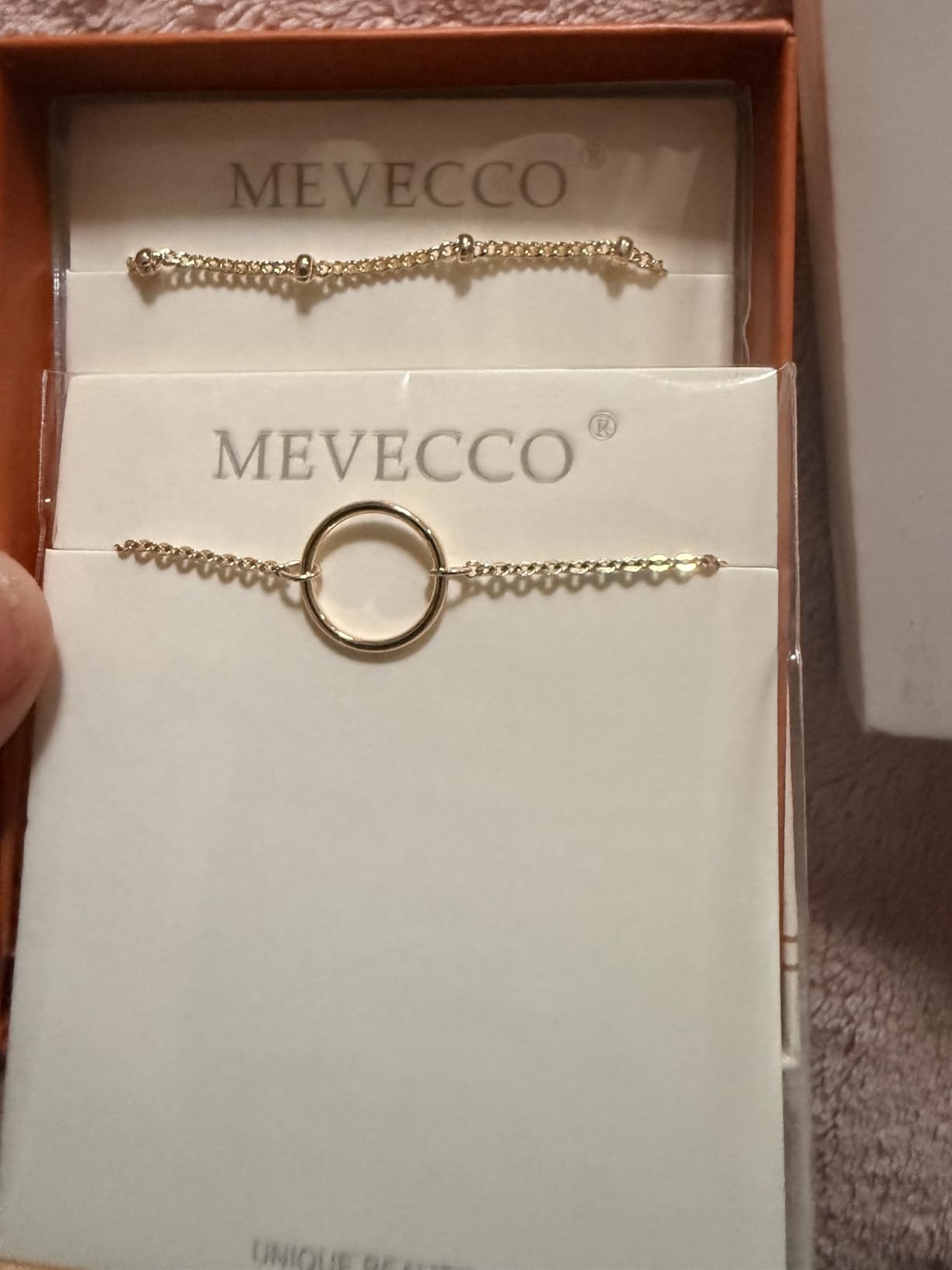 MEVECCO Dainty Pendant Layered Necklaces for Women customer photo 2