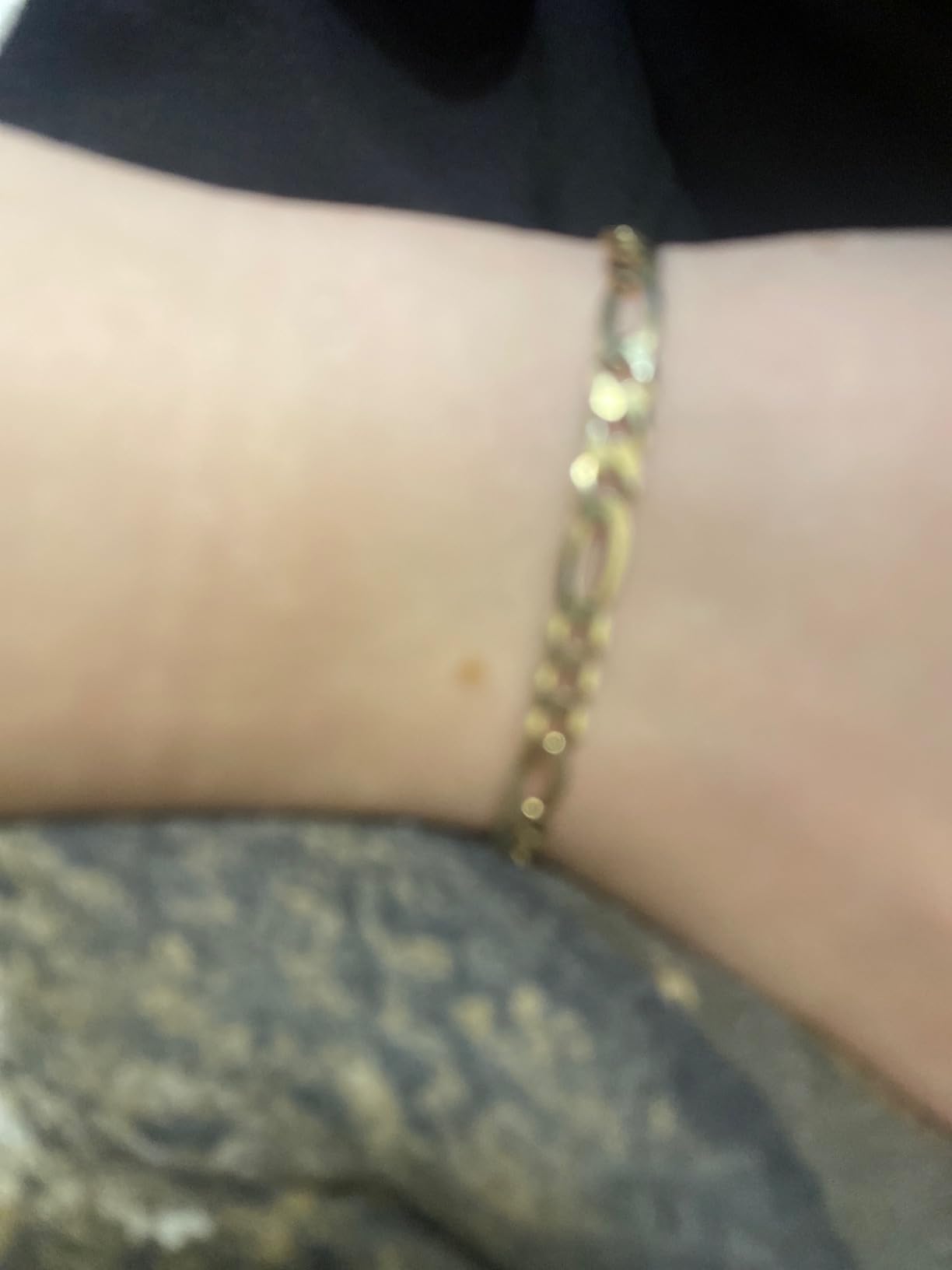 Miabella 18K Gold Over 925 Sterling Silver 5mm Figaro Bracelet Women Men customer photo 1