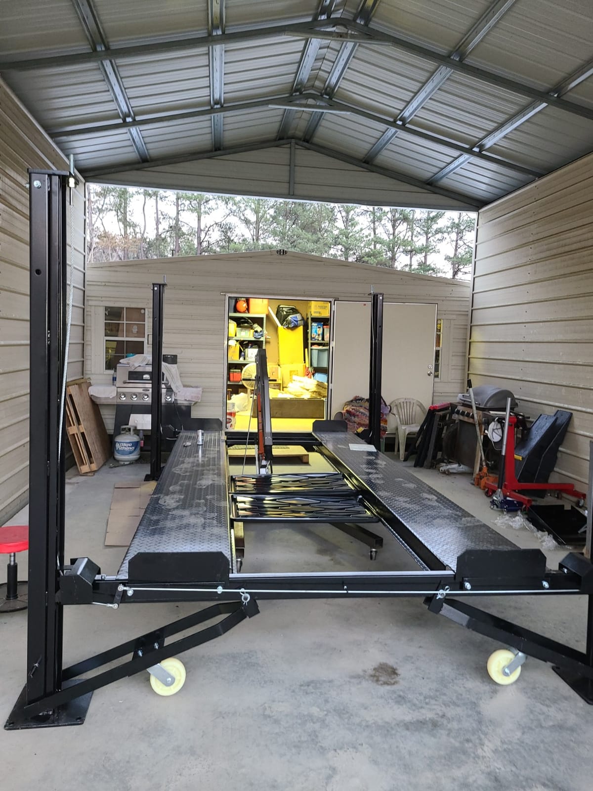 APlusLift 8SXLT 8000LB Extra Tall Long Wide 4-Post Car Lift 3 Year Warranty customer photo 1