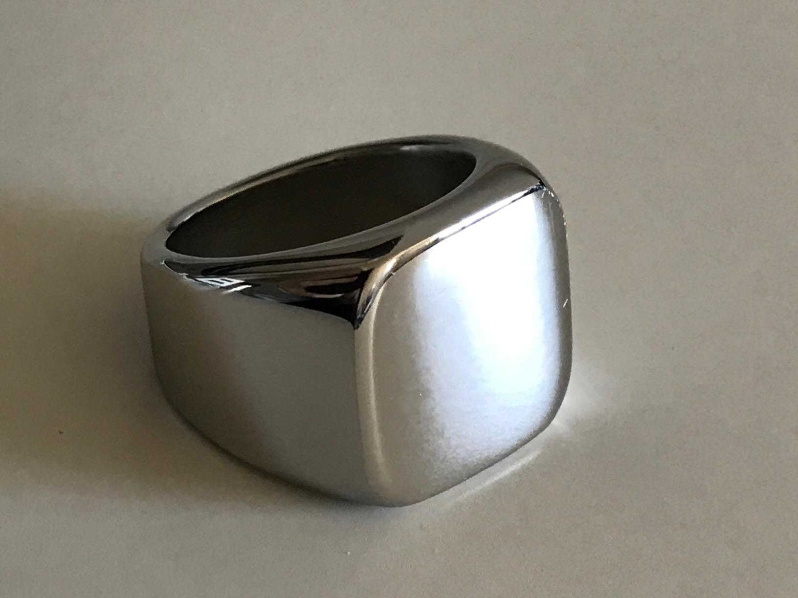 Jude Jewelers Stainless Steel Signet Ring Black Silver Gold Classical Cocktail Husband Father Valentine customer photo 1