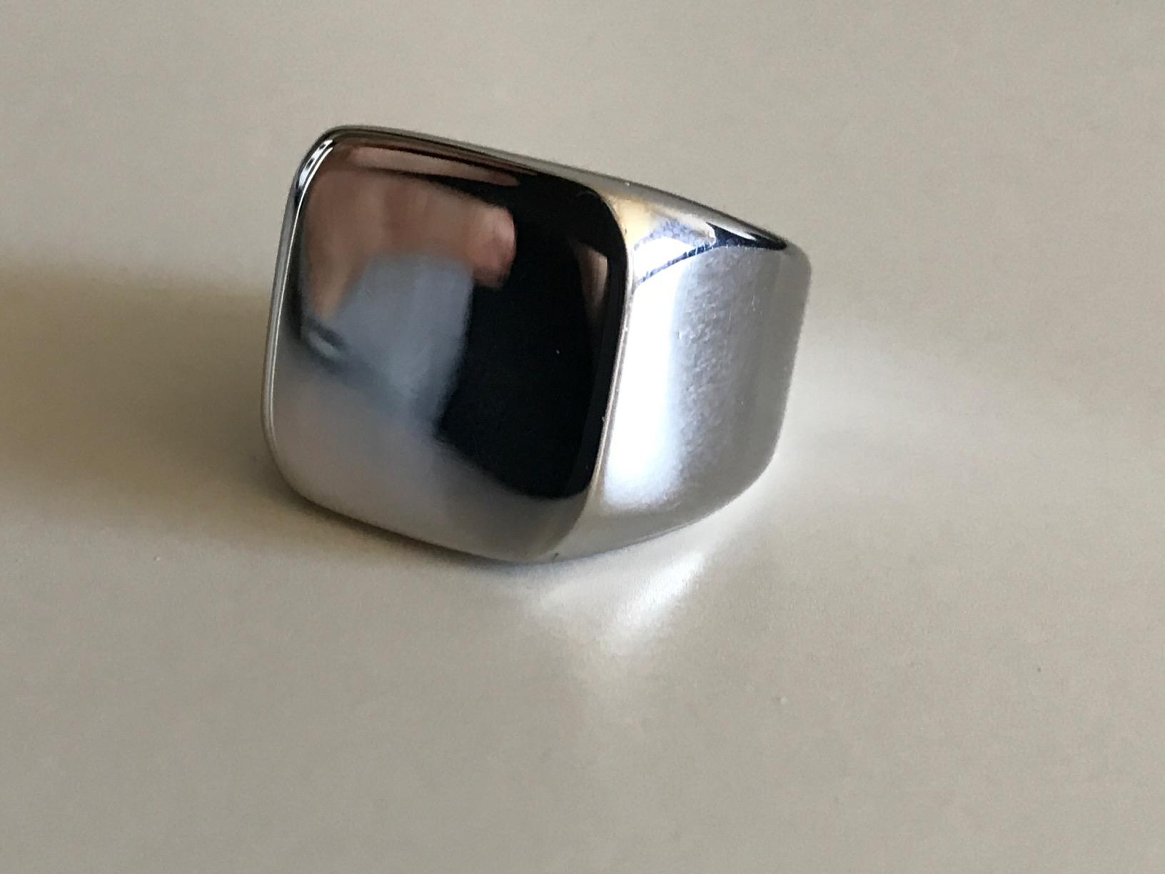 Jude Jewelers Stainless Steel Signet Ring Black Silver Gold Classical Cocktail Husband Father Valentine customer photo 2