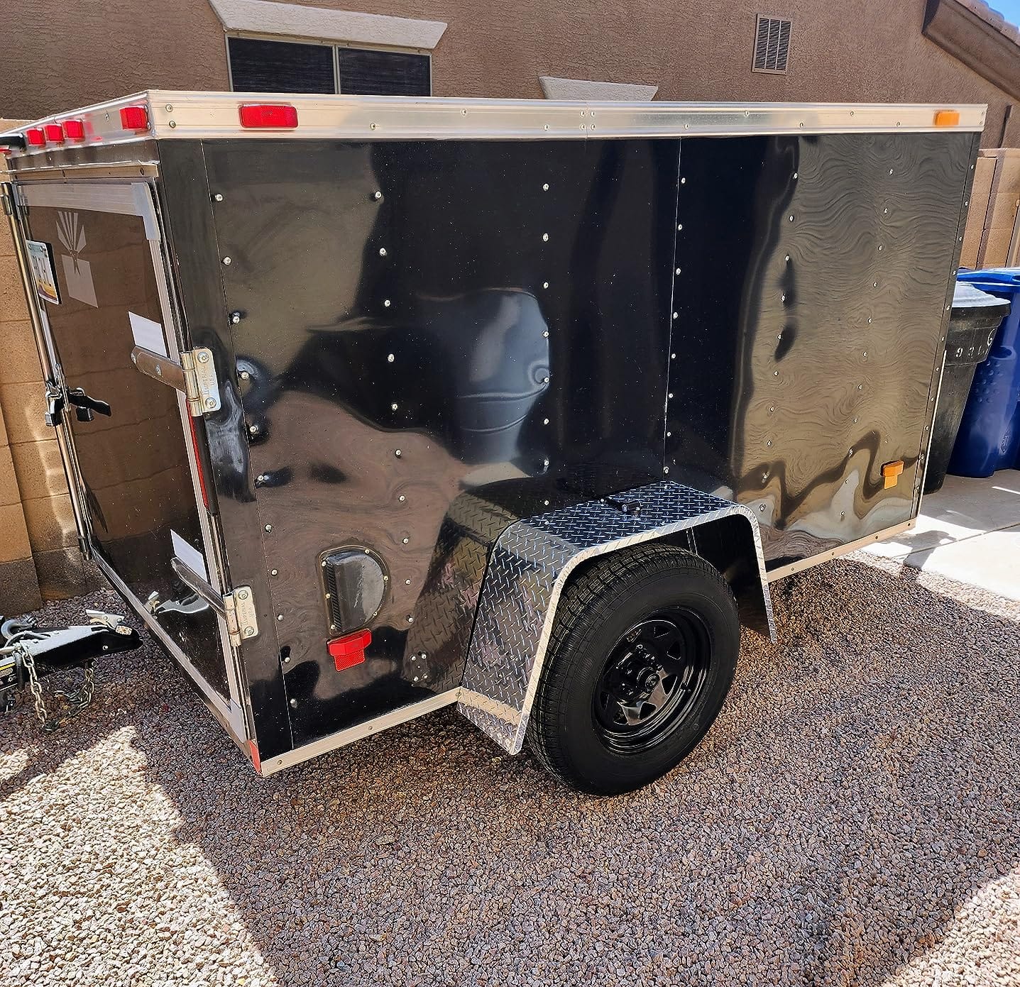 Tough Grade 2-Pack Aluminum Diamond Plate Flat Top Trailer Fender - 10