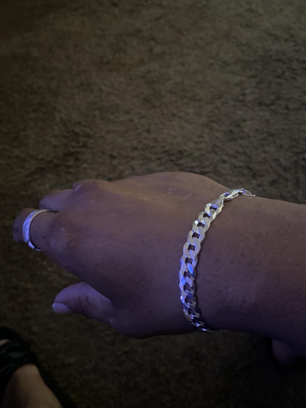 Miabella Italian Solid Diamond-Cut Cuban Link Curb Chain Bracelet for Men Women, Made in Italy customer photo 1