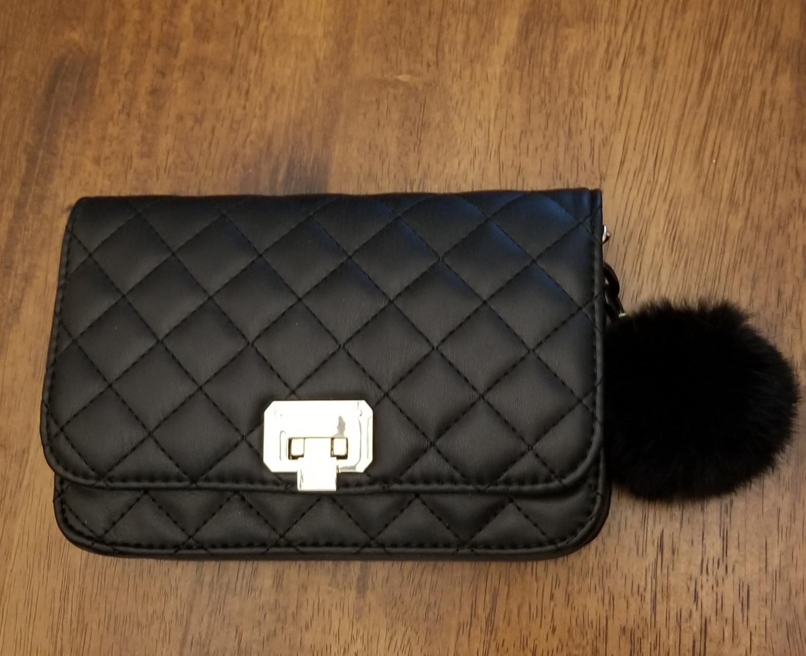 Women Black Quilted Purse Crossbody Designer Shoulder Bag with Chain Strap customer photo 1