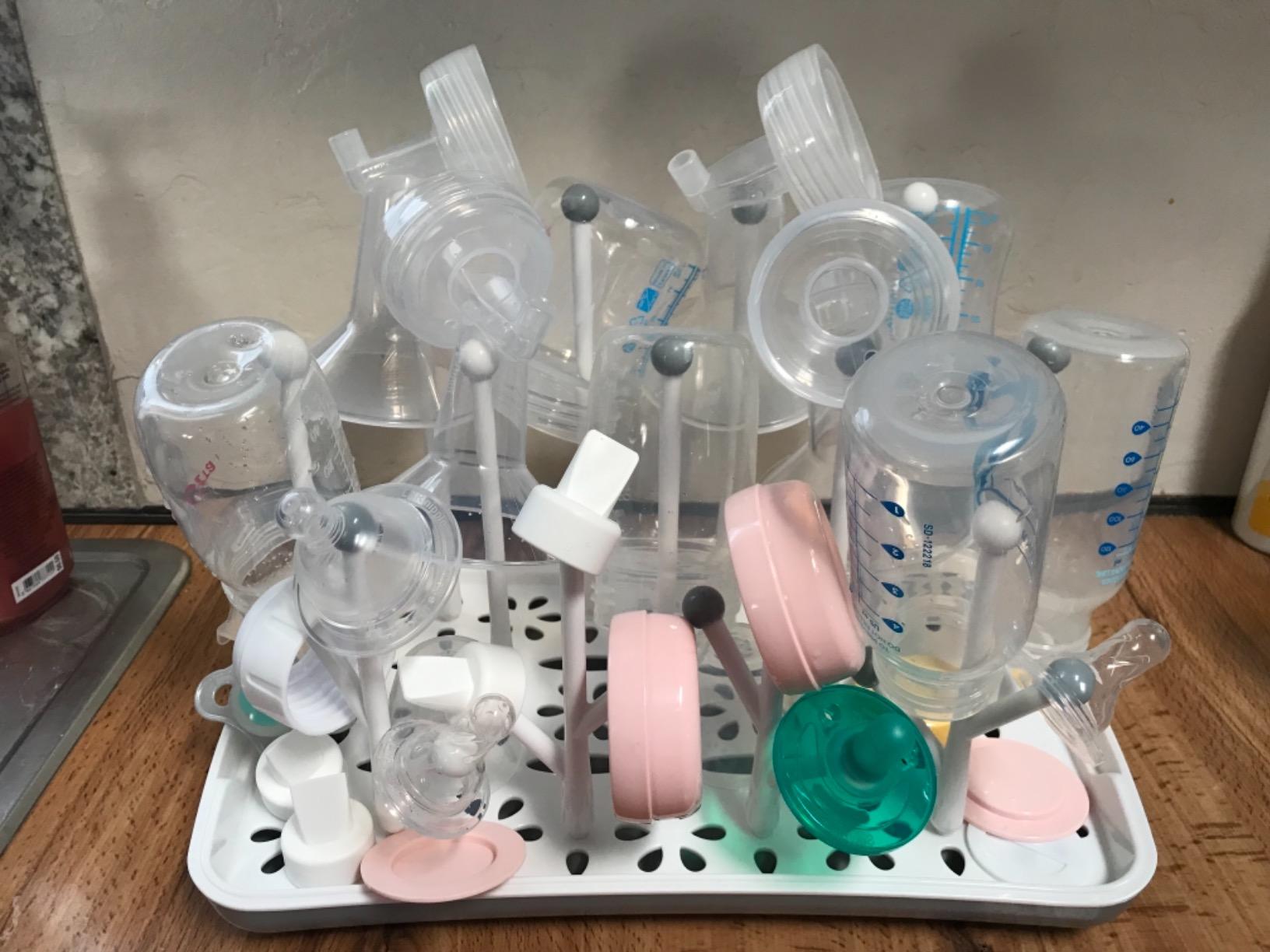 Termichy Baby Bottle Drying Rack: Space-Saving with 13 Hooks & Drain Tray customer photo 1