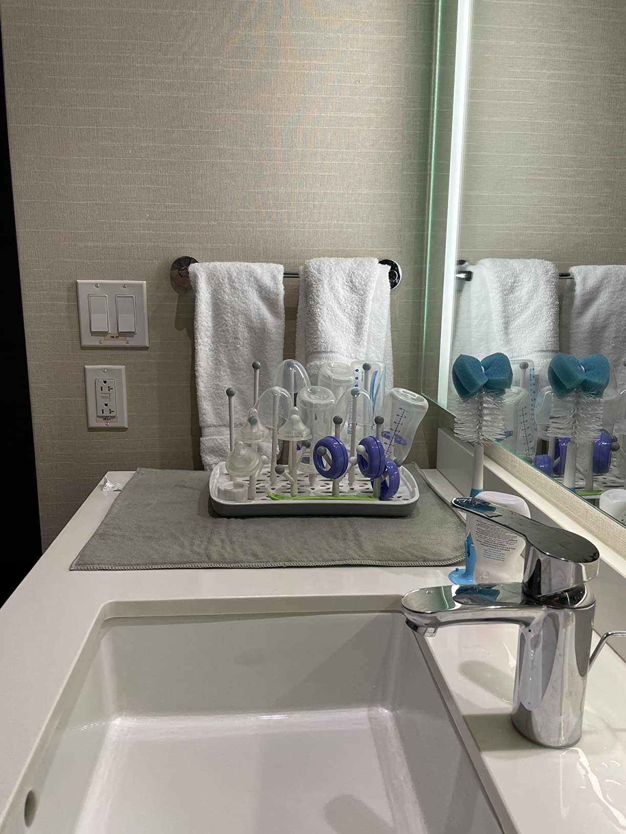 Termichy Baby Bottle Drying Rack: Space-Saving with 13 Hooks & Drain Tray customer photo 2
