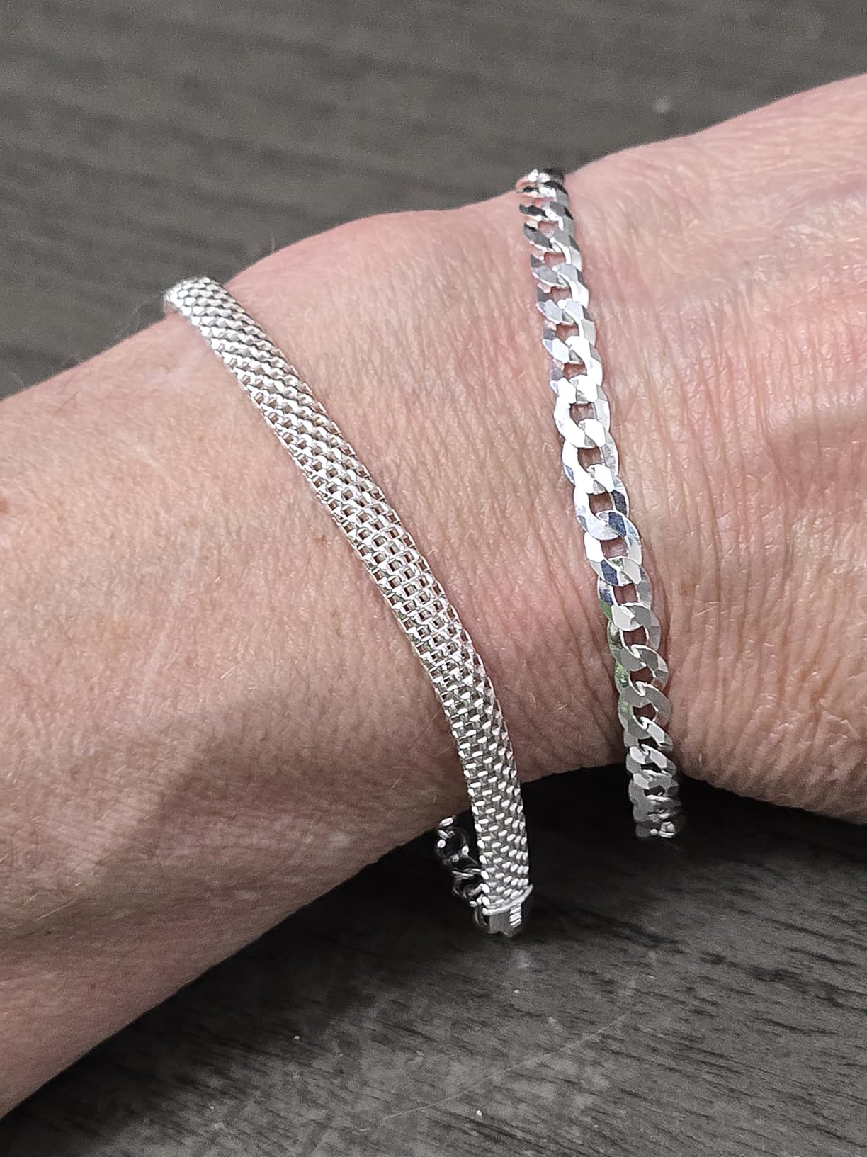 Miabella Italian 925 Sterling Silver 5mm Cuban Bracelet for Men Women customer photo 2
