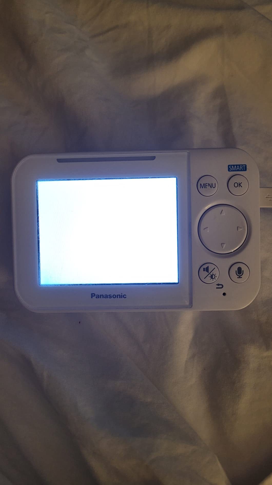 Panasonic Baby Monitor with Camera and Audio, 3.5” Color Video, Extra Long Range, Secure Connection, 2-Way Talk, Soothing Sounds, Remote Pan, Tilt, Zoom - 1 Camera - KX-HN4101W (White) customer photo 1