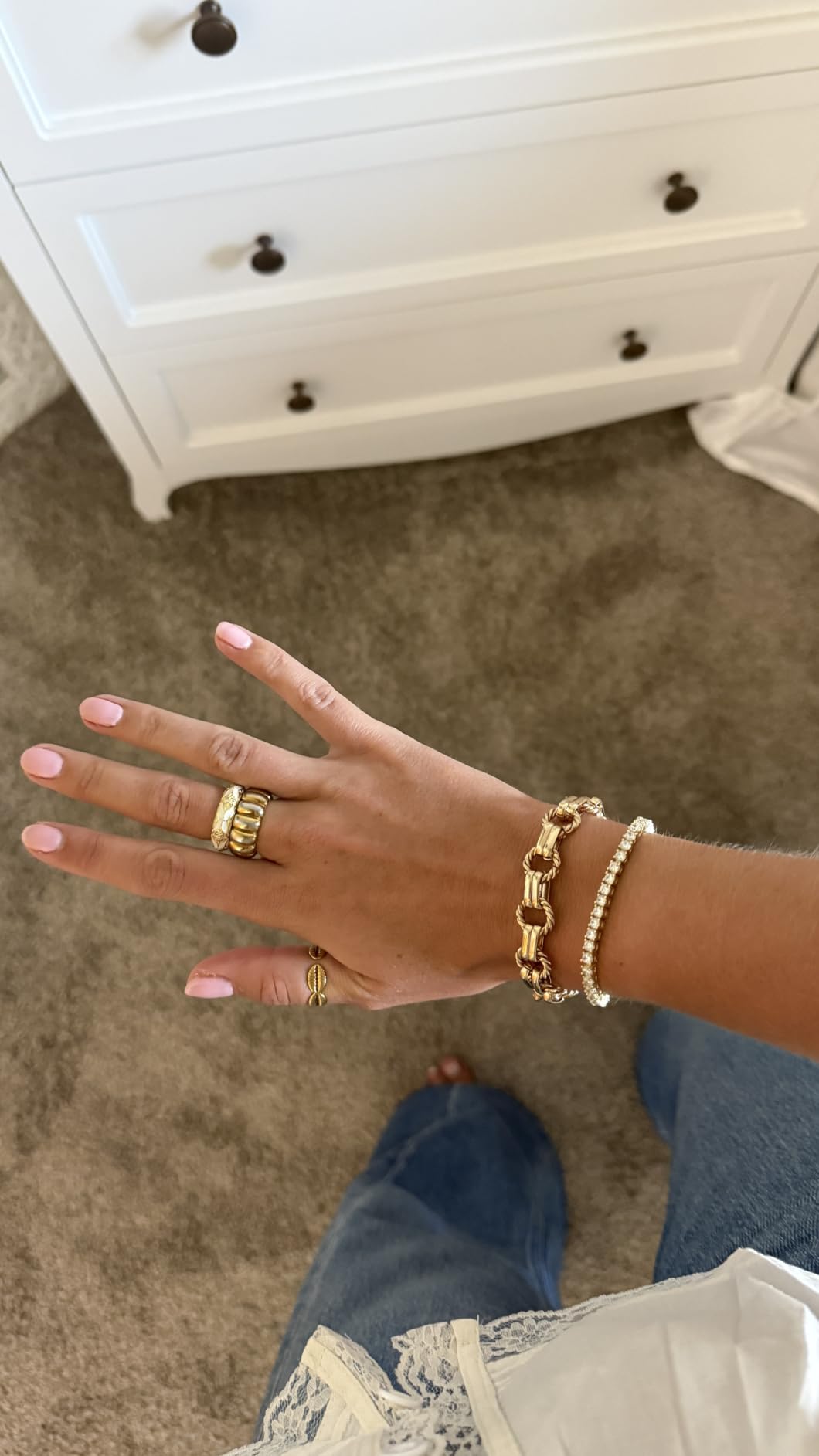 PAVOI 14K Gold Plated 3mm Cubic Zirconia Classic Tennis Bracelet | Gold Bracelets for Women customer photo 1
