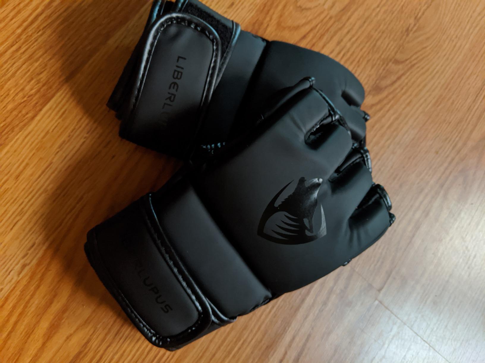 LIBERLUPUS MMA Gloves Sparring for Men– Open Palm Training Gloves for Grappling, Kickboxing, Muay Thai, Youth Self-Defense, Heavy Bag Workouts – Durable Synthetic Leather customer photo 2
