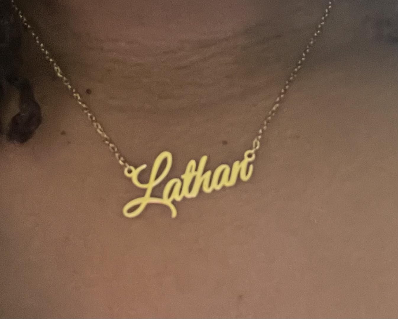 TinyName Custom Name Necklace Personalized 18K Gold Plated Nameplate Customized Jewelry Gift for Women customer photo 1