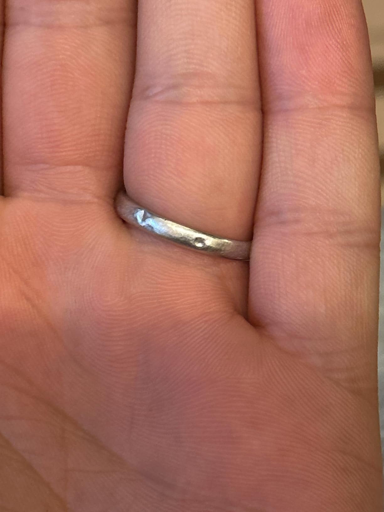 950 Platinum 3.2 mm Plain Wedding Band customer photo 1