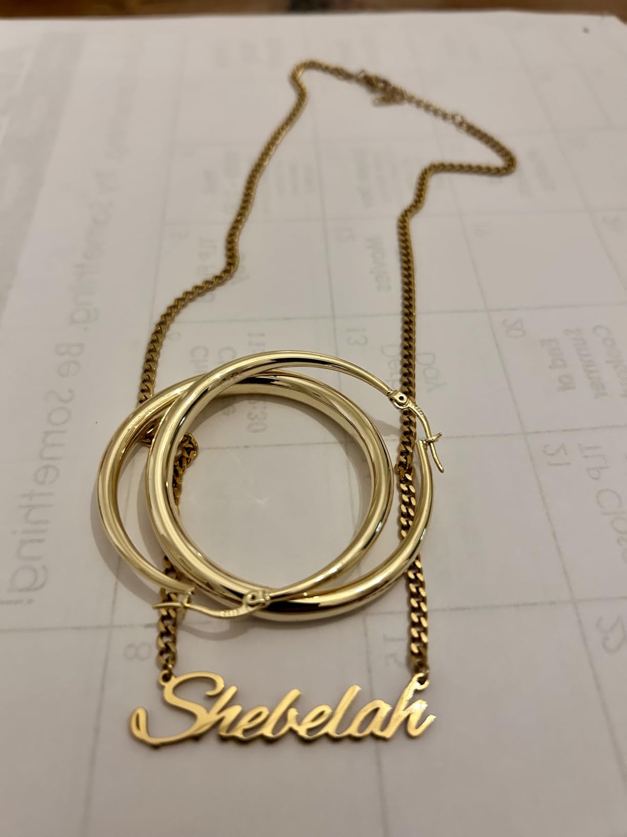 Name Necklace Personalized, 18K Gold Plated Custom Name Necklaces for Women Customized Name Plate Pendant Jewelry Gifts for Women customer photo 1