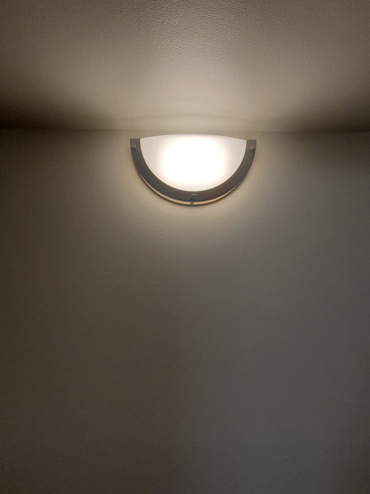 CLOUDY BAY 12-inch CRI90+15W 3000K/4000K/5000K Color Temperature Adjustable Dimmable LED Wall Sconce, ETL Listed LED Half Moon Wall Fixture, Brushed Nickel customer photo 1