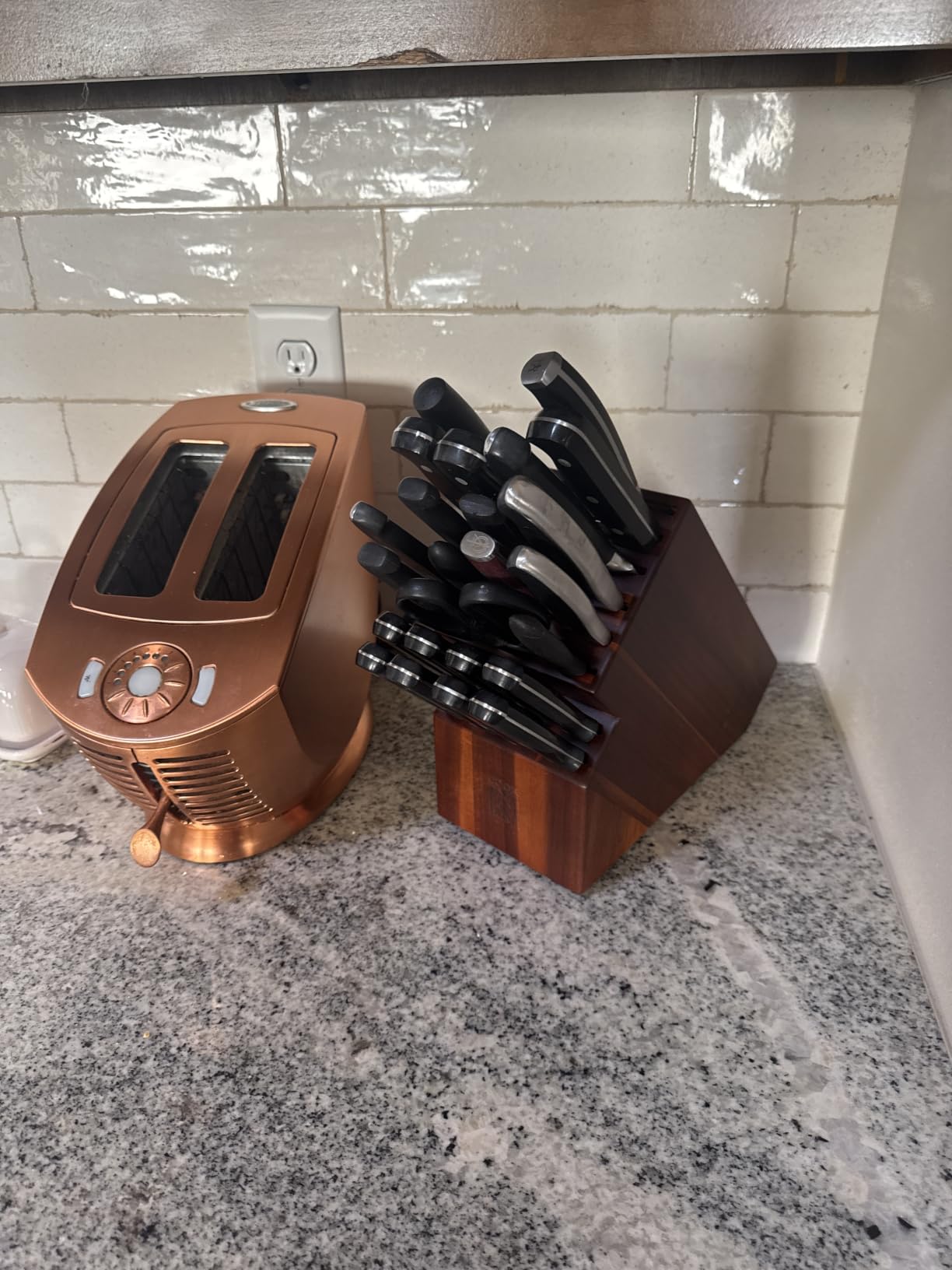 Cook N Home Acacia Wood 20-Slot Universal Knife Block without Knives customer photo 1