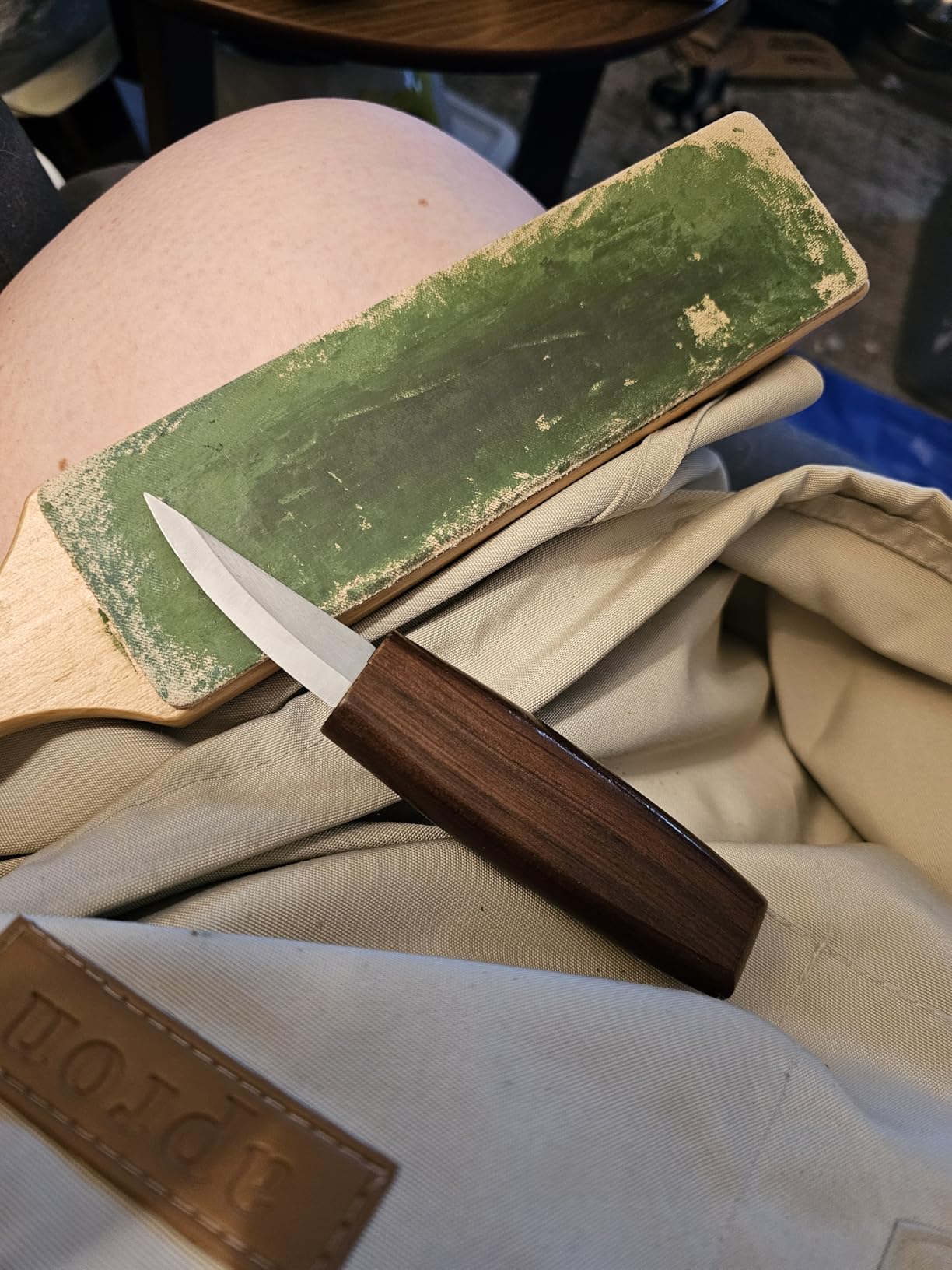 Bacher Leather Strop - 12.6 in, Knife Sharpening Kit, 4 Compounds & Balm customer photo 2