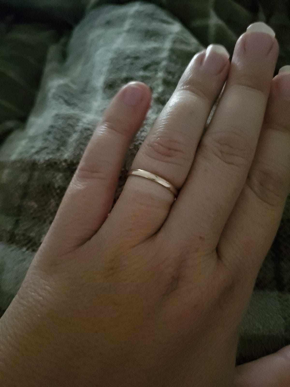 Women's 10K or 14K Rose, White or Yellow Gold 2MM Petite Classic Plain Wedding Band by Brilliant Expressions customer photo 2