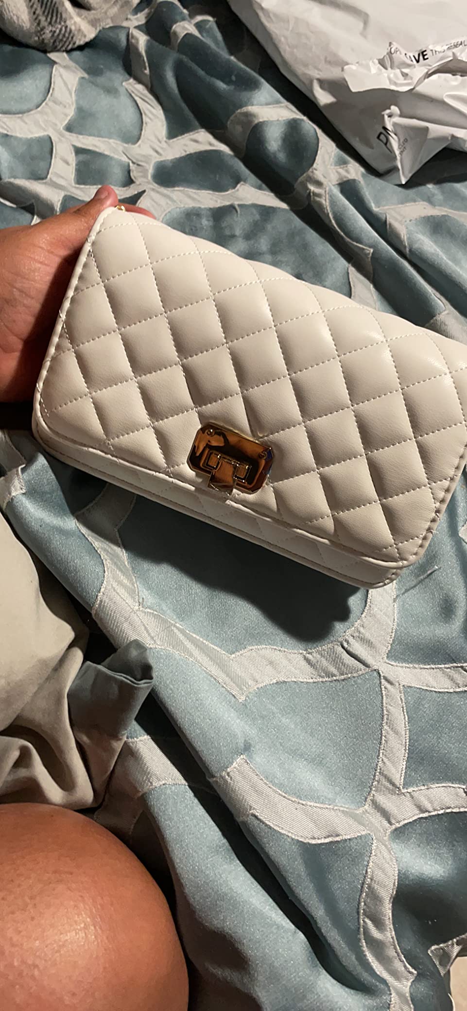 Women Leather Shoulder Bag Fashion Clutch Handbag Quilted Designer Crossbody Bag with Chain Strap customer photo 2