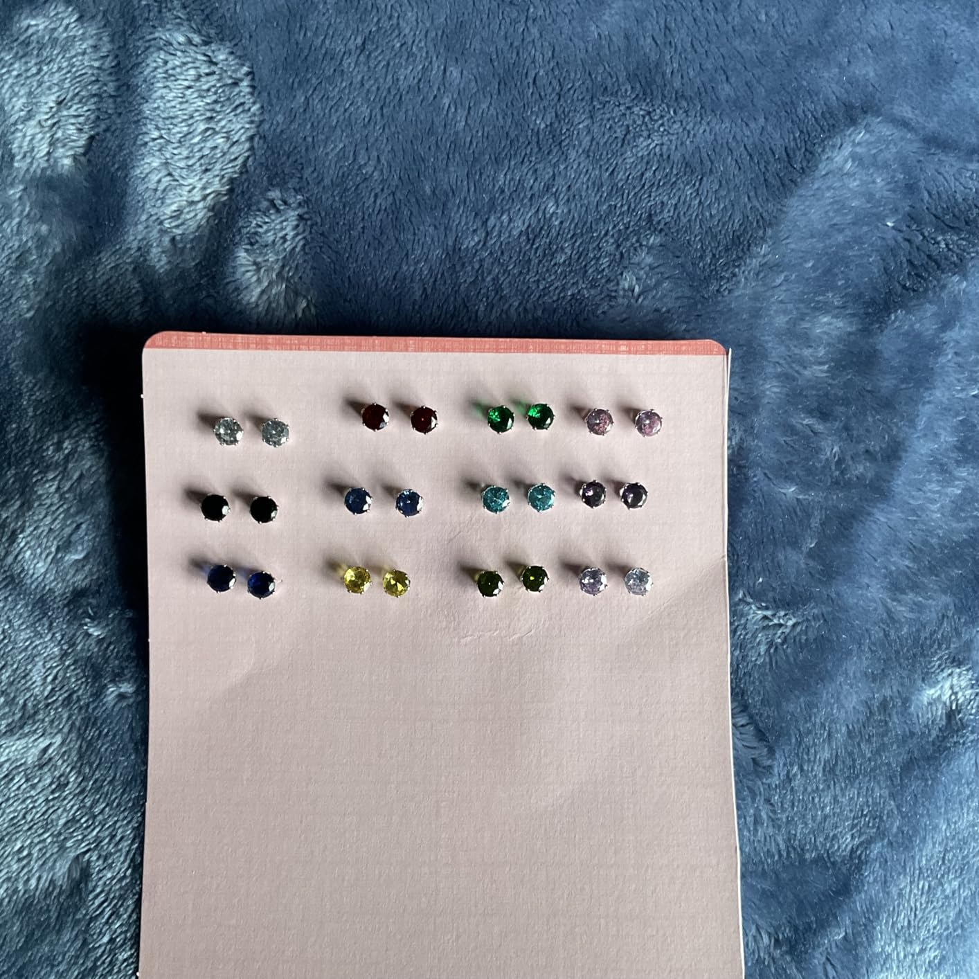 12 Pairs Silver Earrings Surgical Steel Earrings Women's Earrings Hypoallergenic Earrings Set Men's Earrings 12 Colors CubicZirconia Studs Earrings customer photo 2