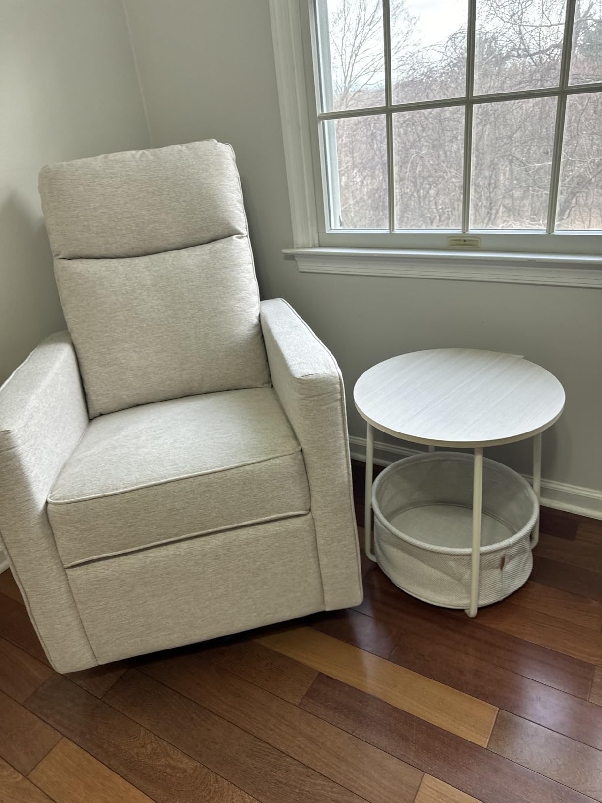 DaVinci Gabby Glider Recliner Nursery Chair w/ 360° Swivel - Misty Grey customer photo 2