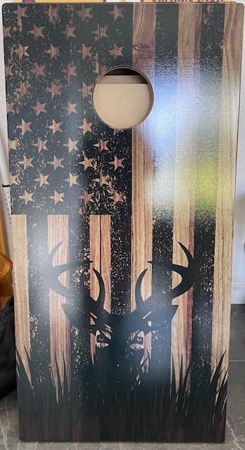 CornholeGamesUSA Pro Cornhole Boards Set | Made in USA | 3/4 Baltic Birch | No Bounce | Triple Thick Legs | Two Brace & Handles, Tournament 2x4 Regulation Set with Score Tower & Bags customer photo 1