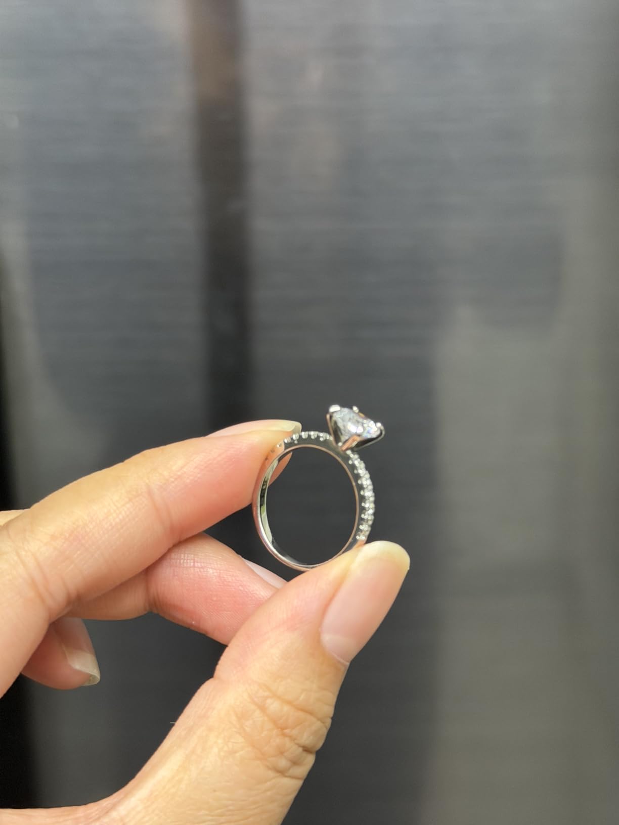EAMTI 925 Sterling Silver Engagement Rings for Women Round Cut Size 3-13 customer photo 1