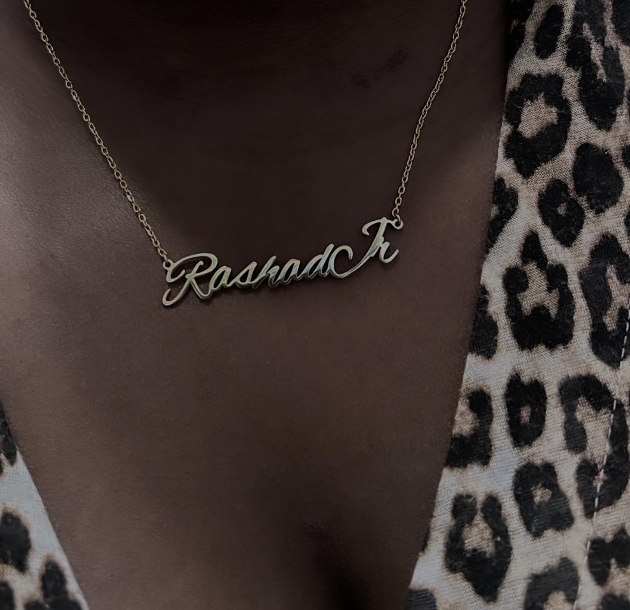 Novgarden Name Necklace Personalized, 18K Gold Plated Custom Name Necklace Nameplate Pendant Jewelry Gift for Women, Girls customer photo 1