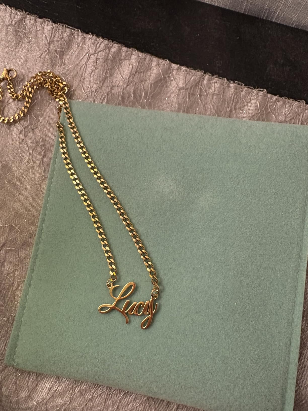 Novgarden Name Necklace Personalized, 18K Gold Plated Custom Name Necklace Nameplate Pendant Jewelry Gift for Women, Girls customer photo 2